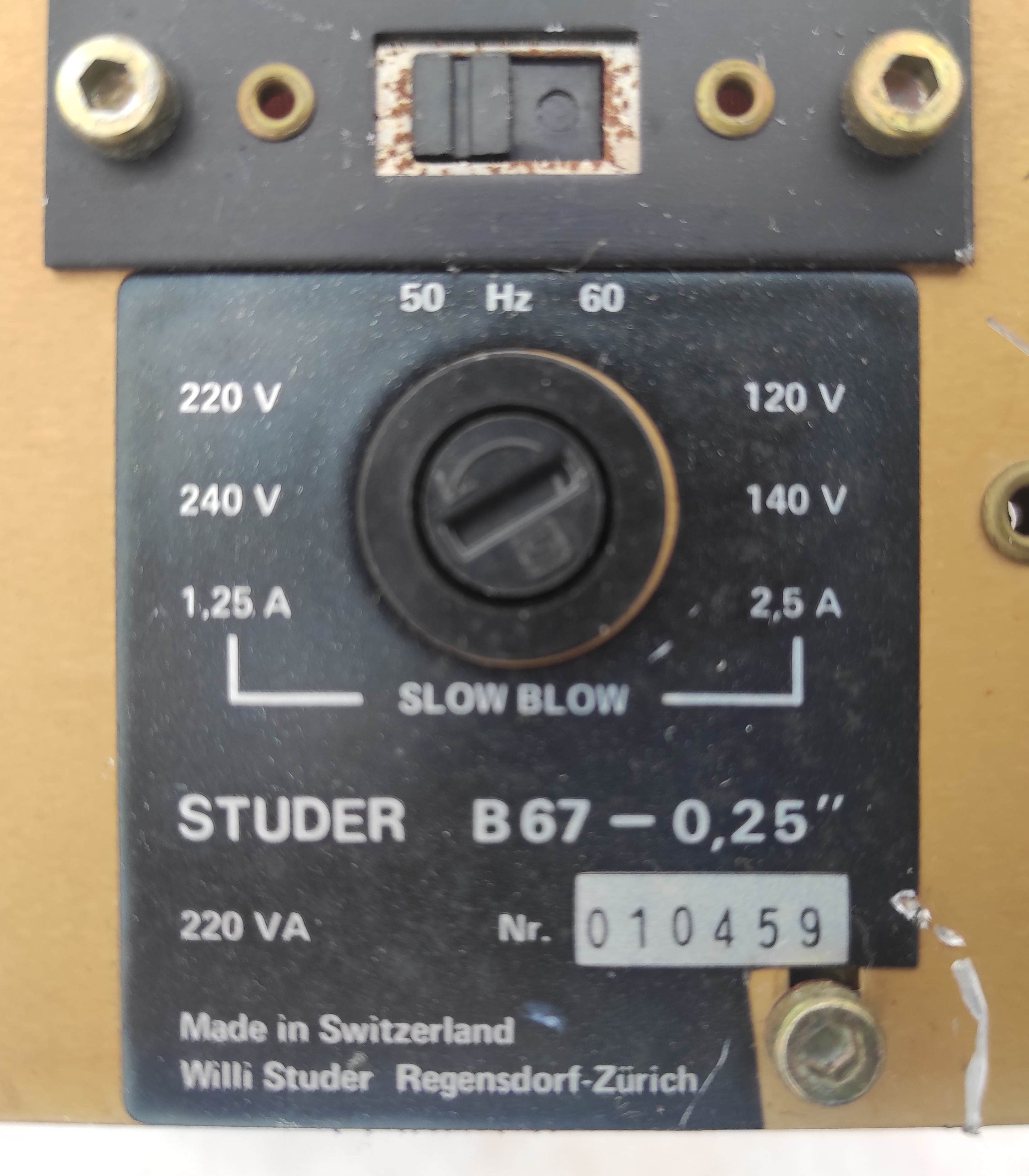 Studer B67 power supply transformer not tested #2