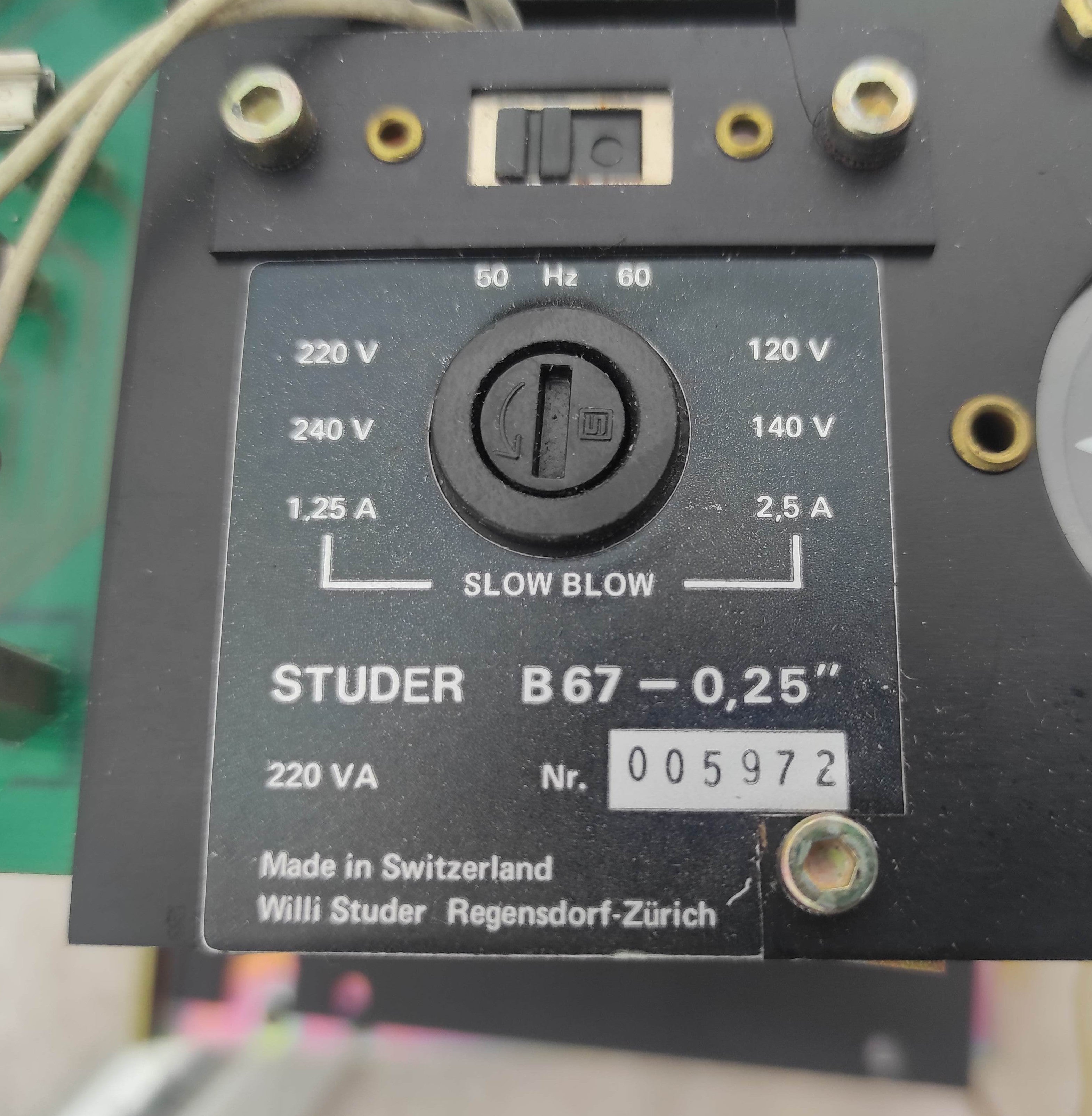 Studer B67 power supply transformer not tested #3