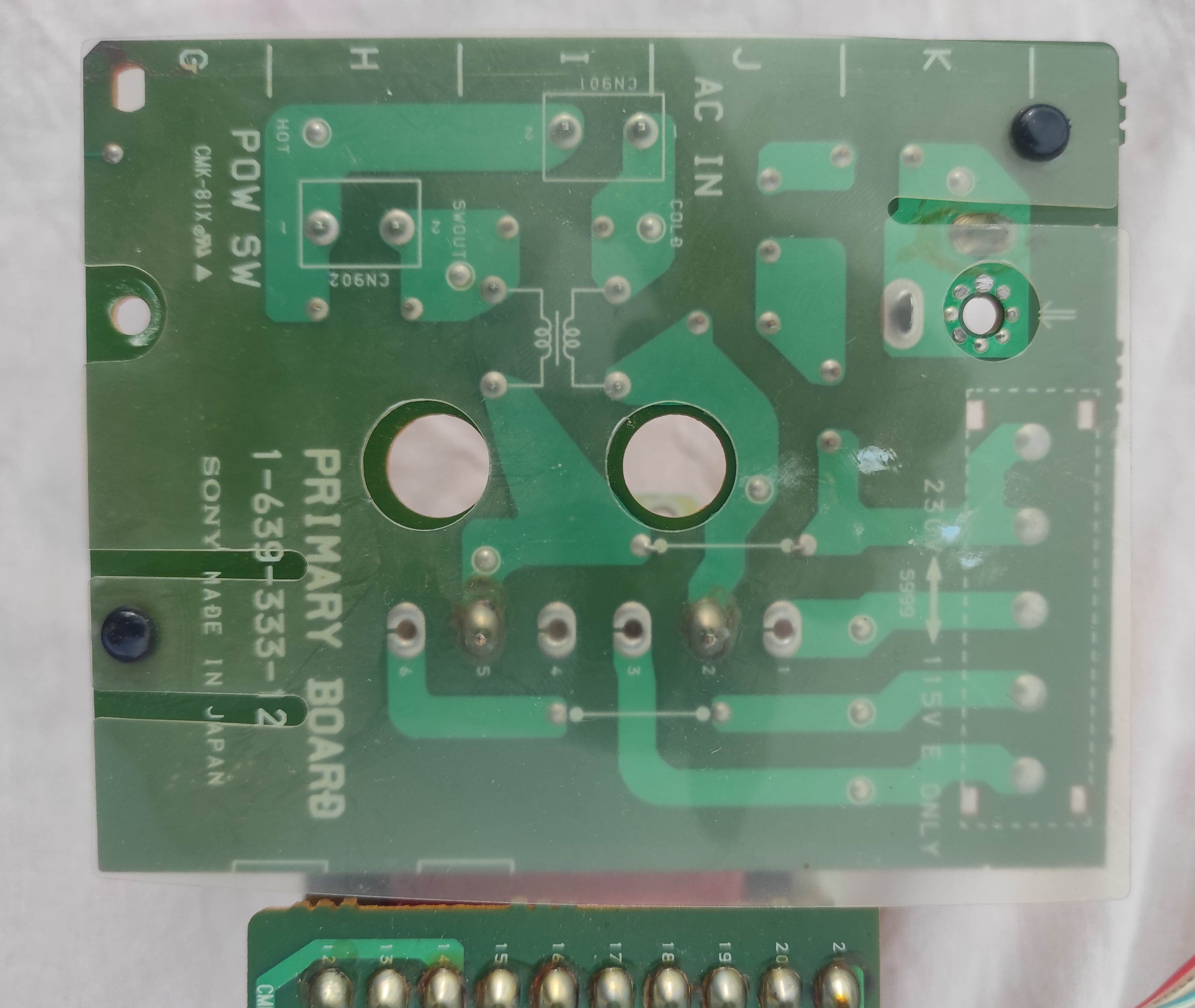 SONY DTC-670 DAT Transformer power primary PCB not checked