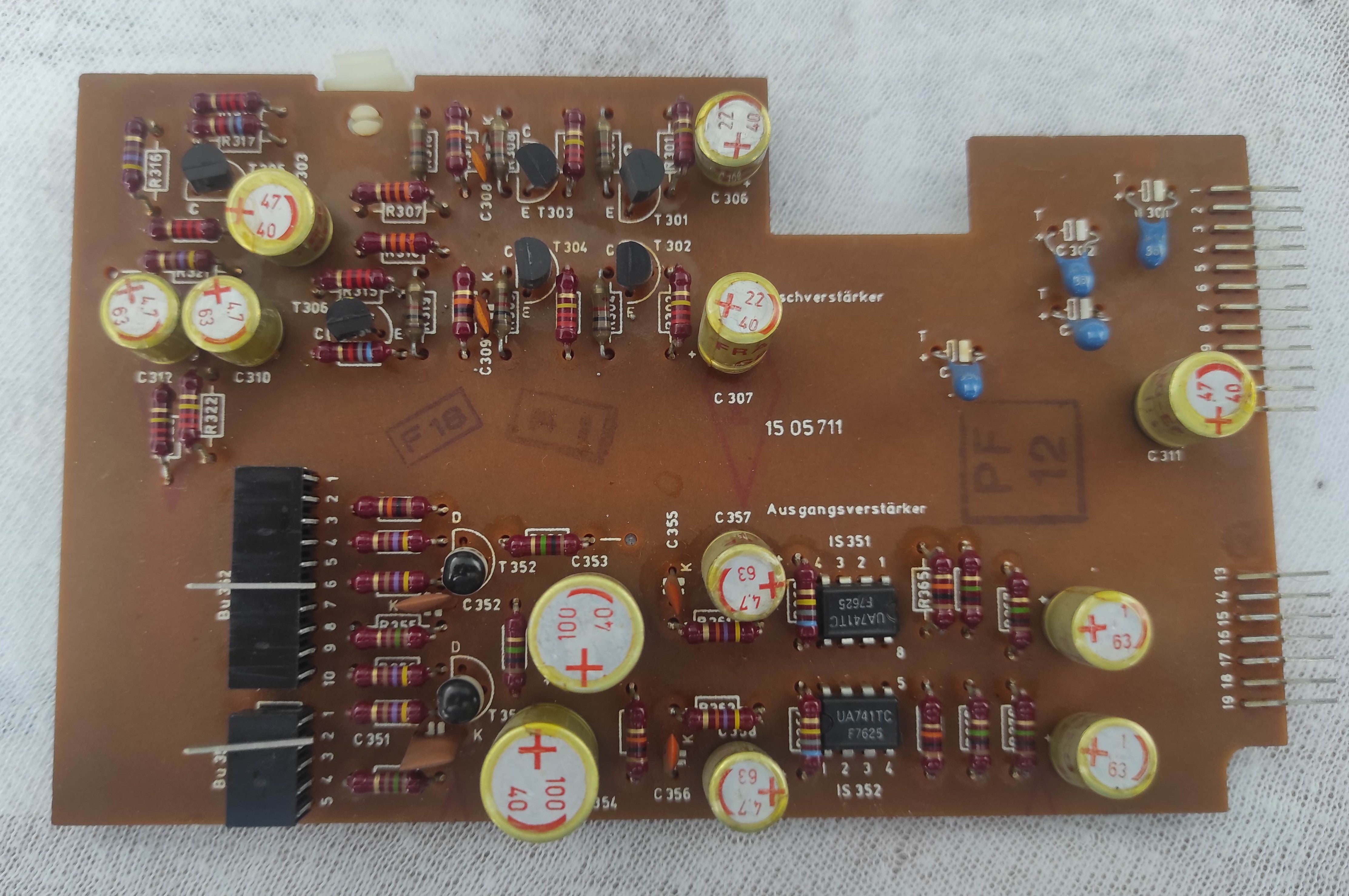 ASC AS 5000 reel machine mix- and output  amplifier PCB not tested