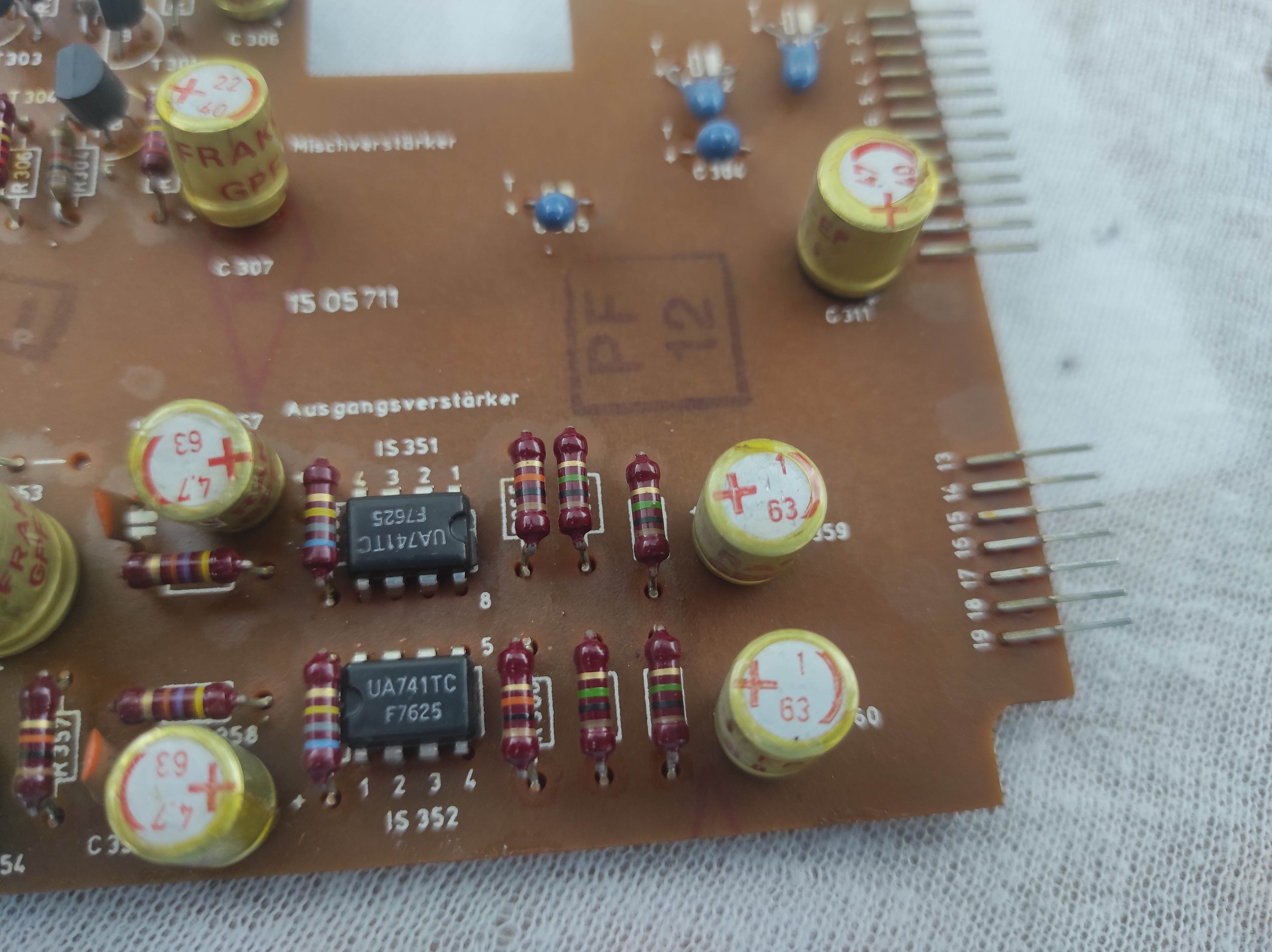 ASC AS 5000 reel machine mix- and output  amplifier PCB not tested