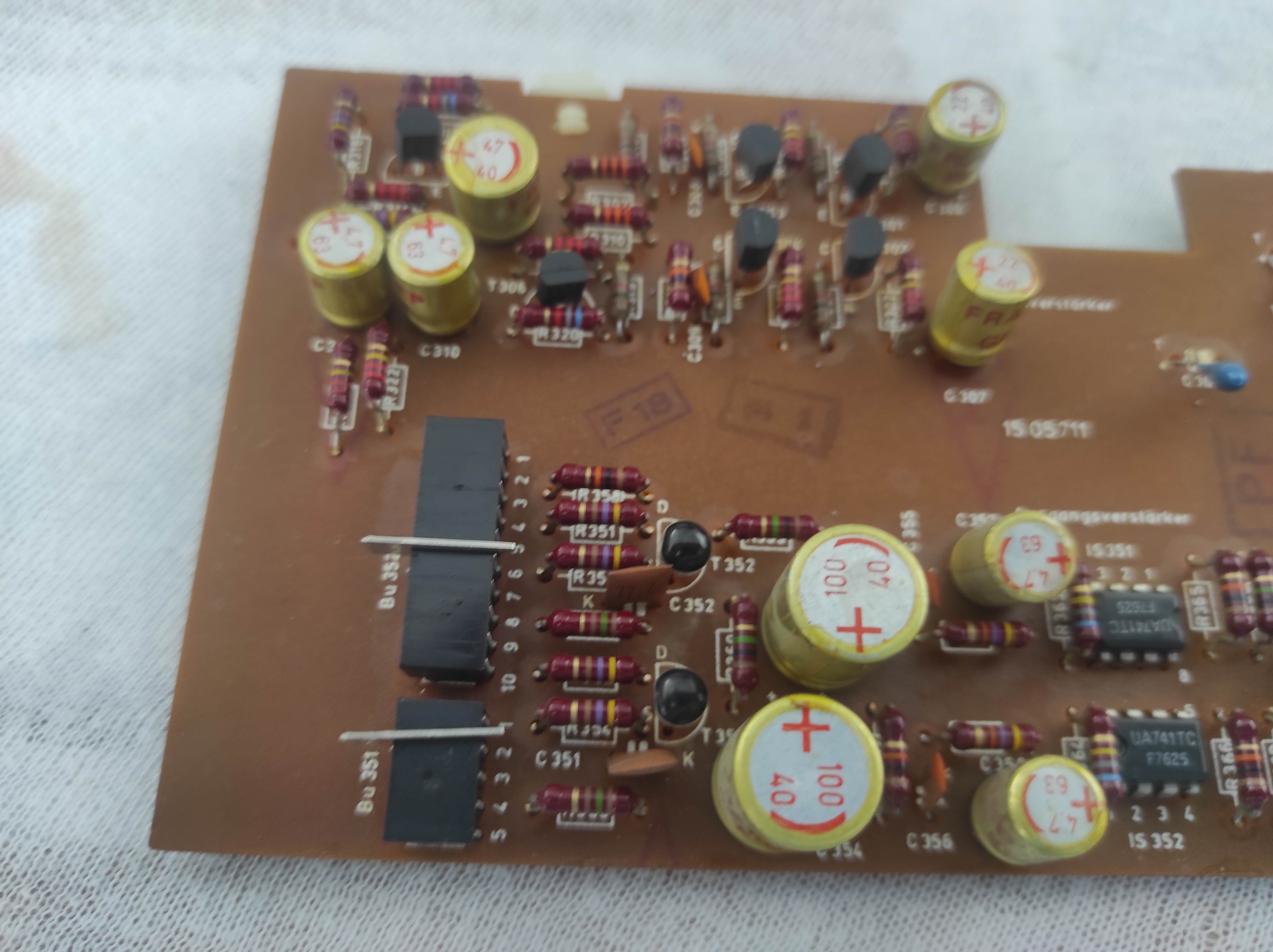 ASC AS 5000 reel machine mix- and output  amplifier PCB not tested