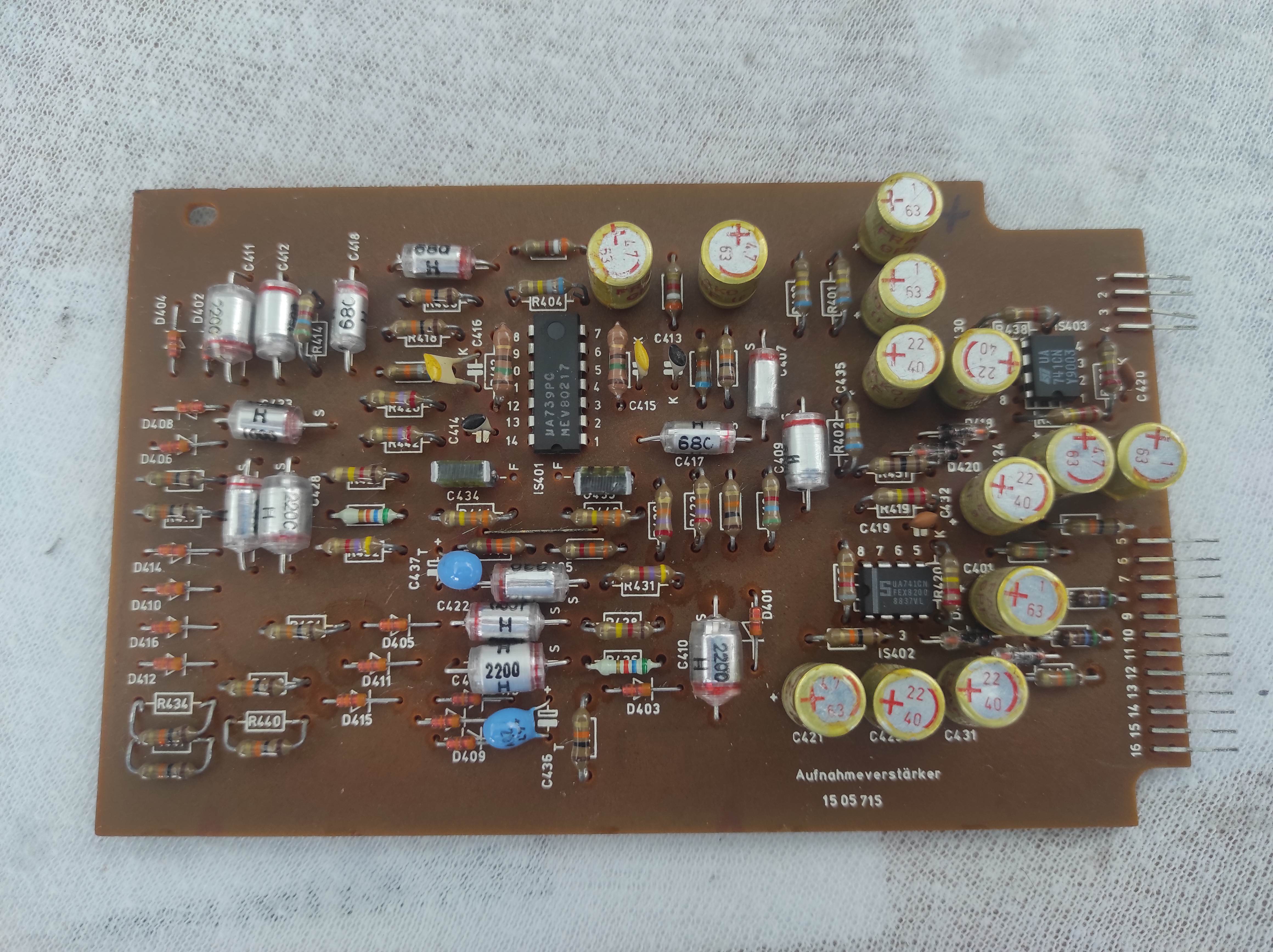 ASC AS 5000 reel machine input amplifier PCB not tested #1