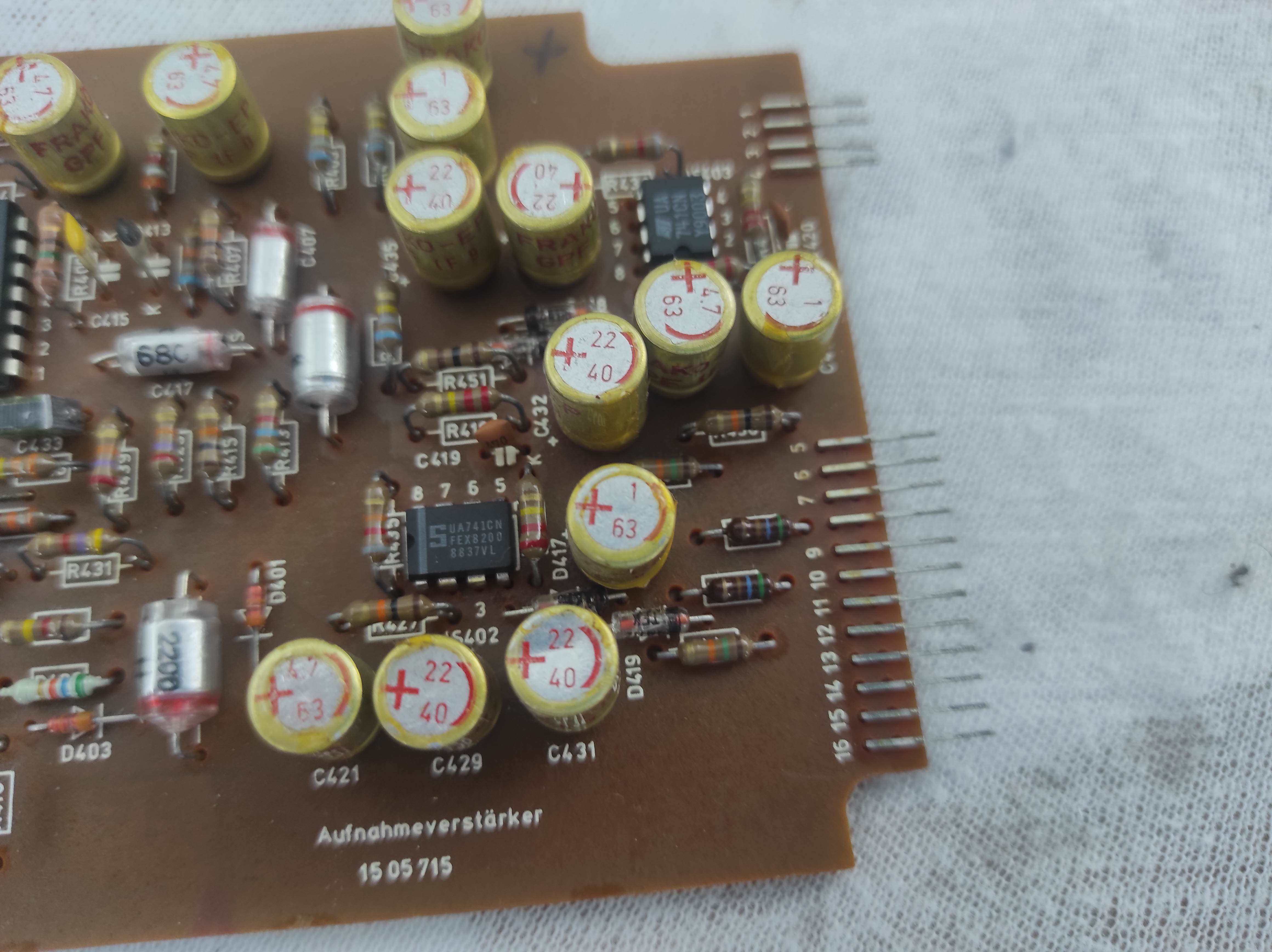 ASC AS 5000 reel machine input amplifier PCB not tested #1