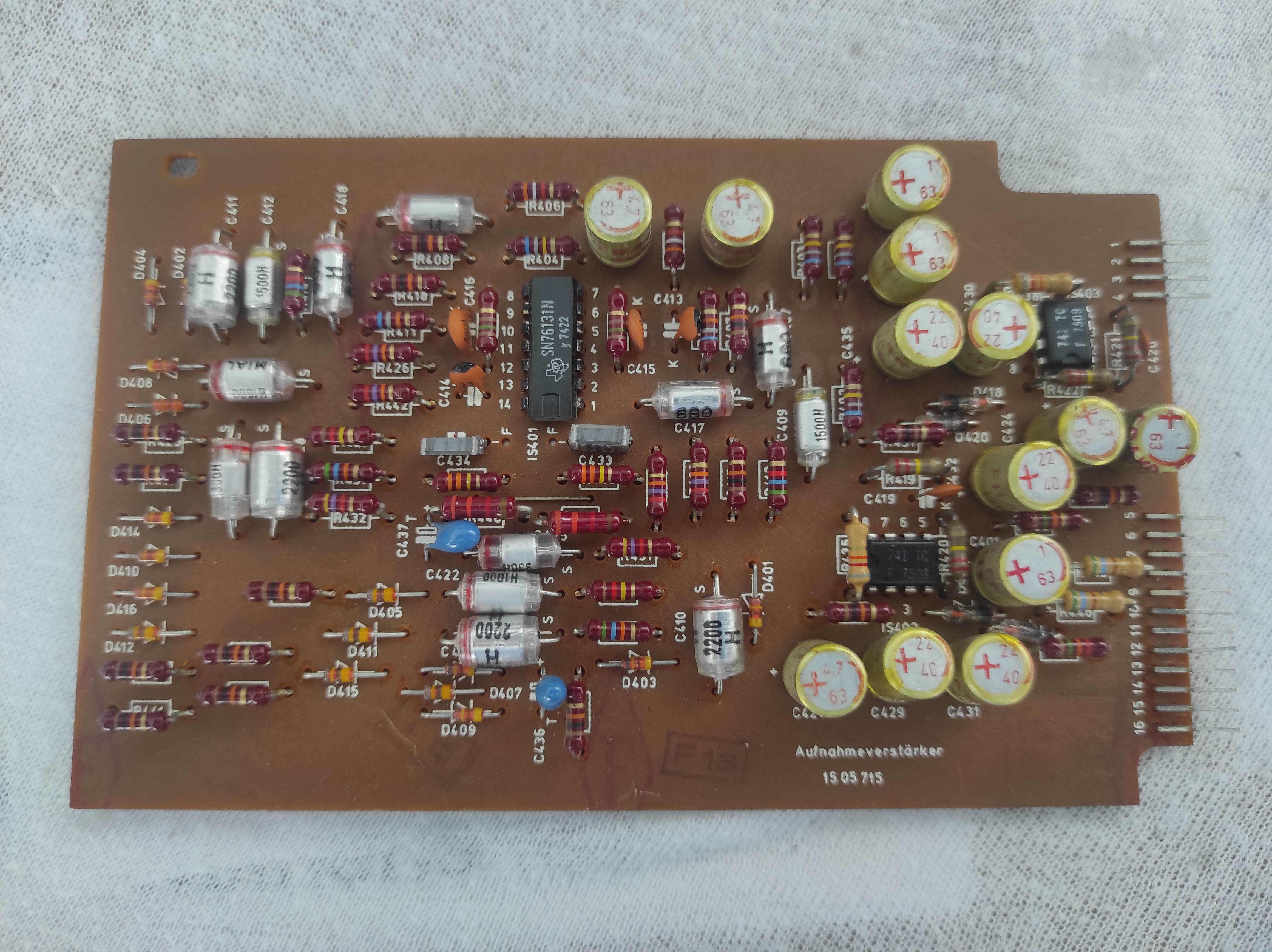 ASC AS 5000 reel machine record amplifier PCB not tested
