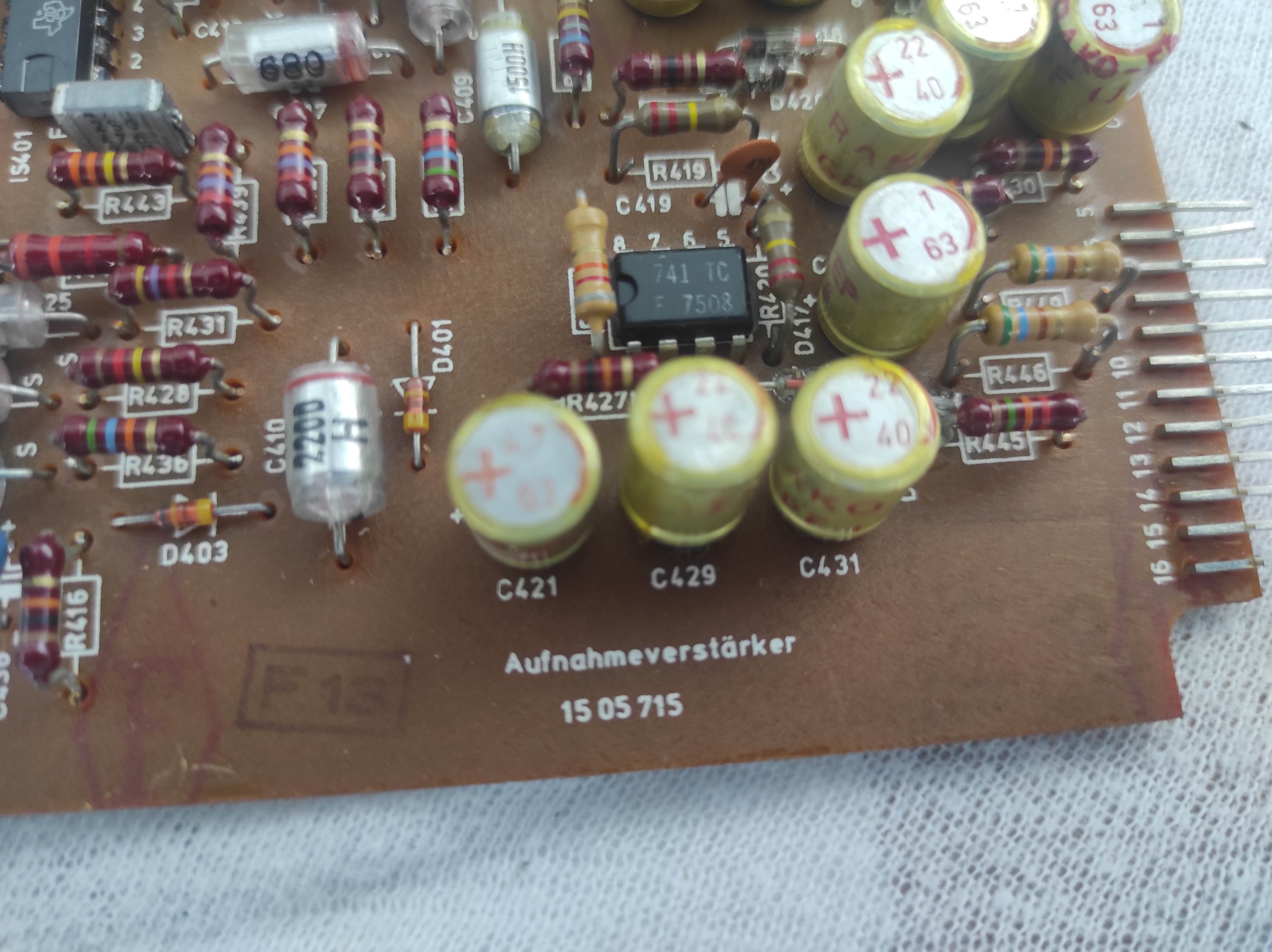 ASC AS 5000 reel machine record amplifier PCB not tested