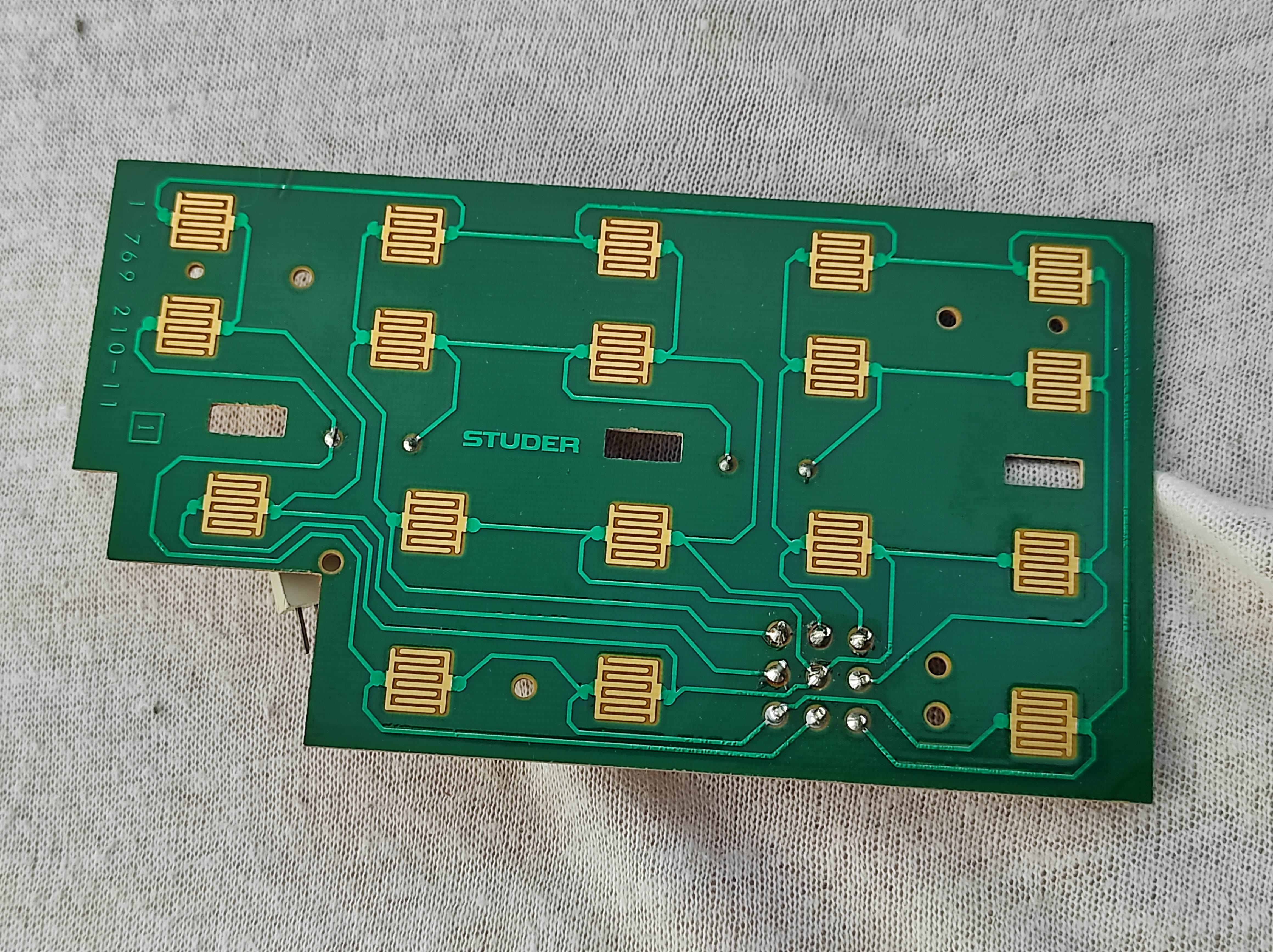 ReVox B225 1.769.210-11 keyboard left PCB, used