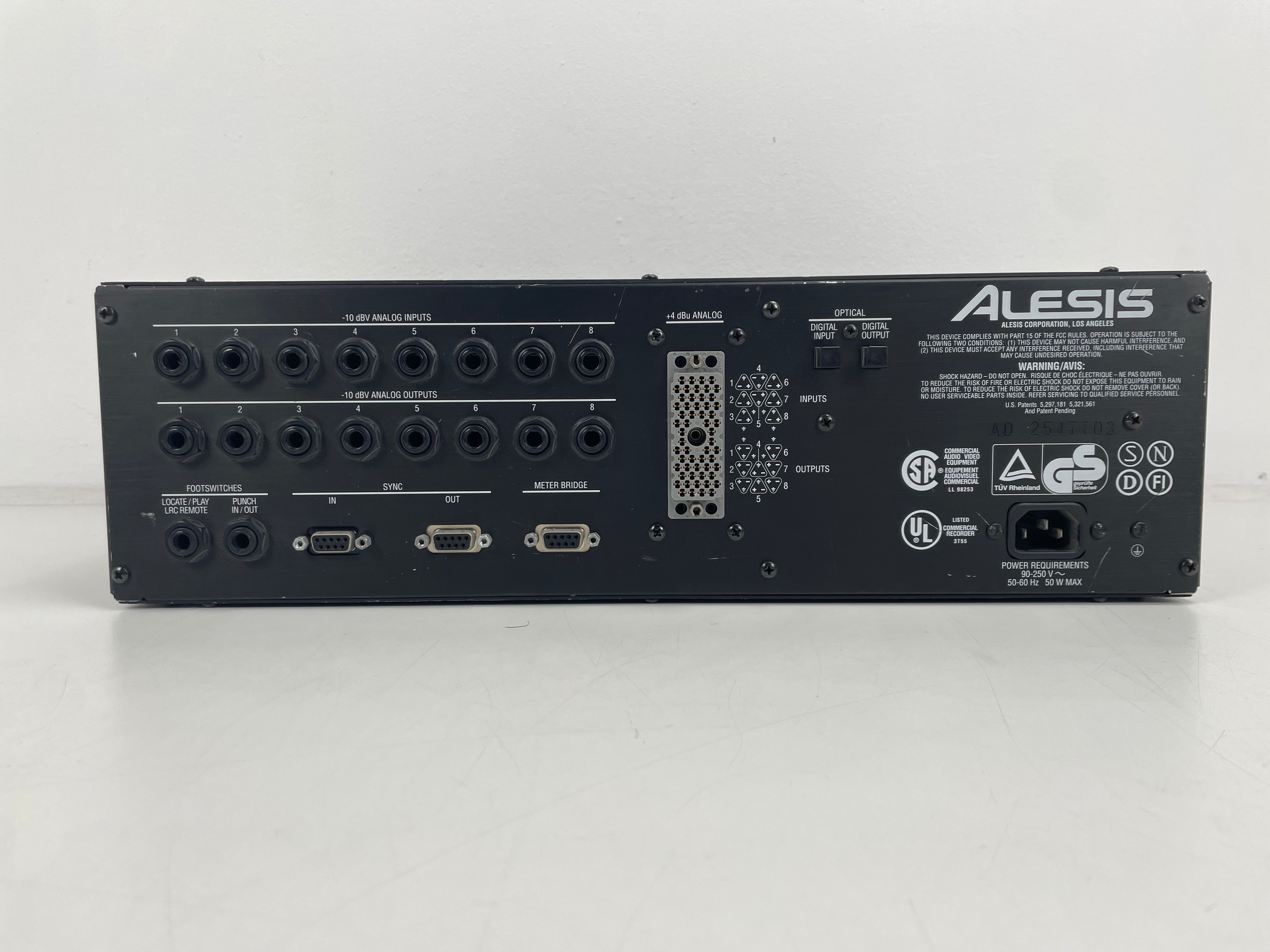 Alesis - 8 Track Professional Digital Audio Recorder - ADAT Recorder - Inc. Remote - Online As Is
