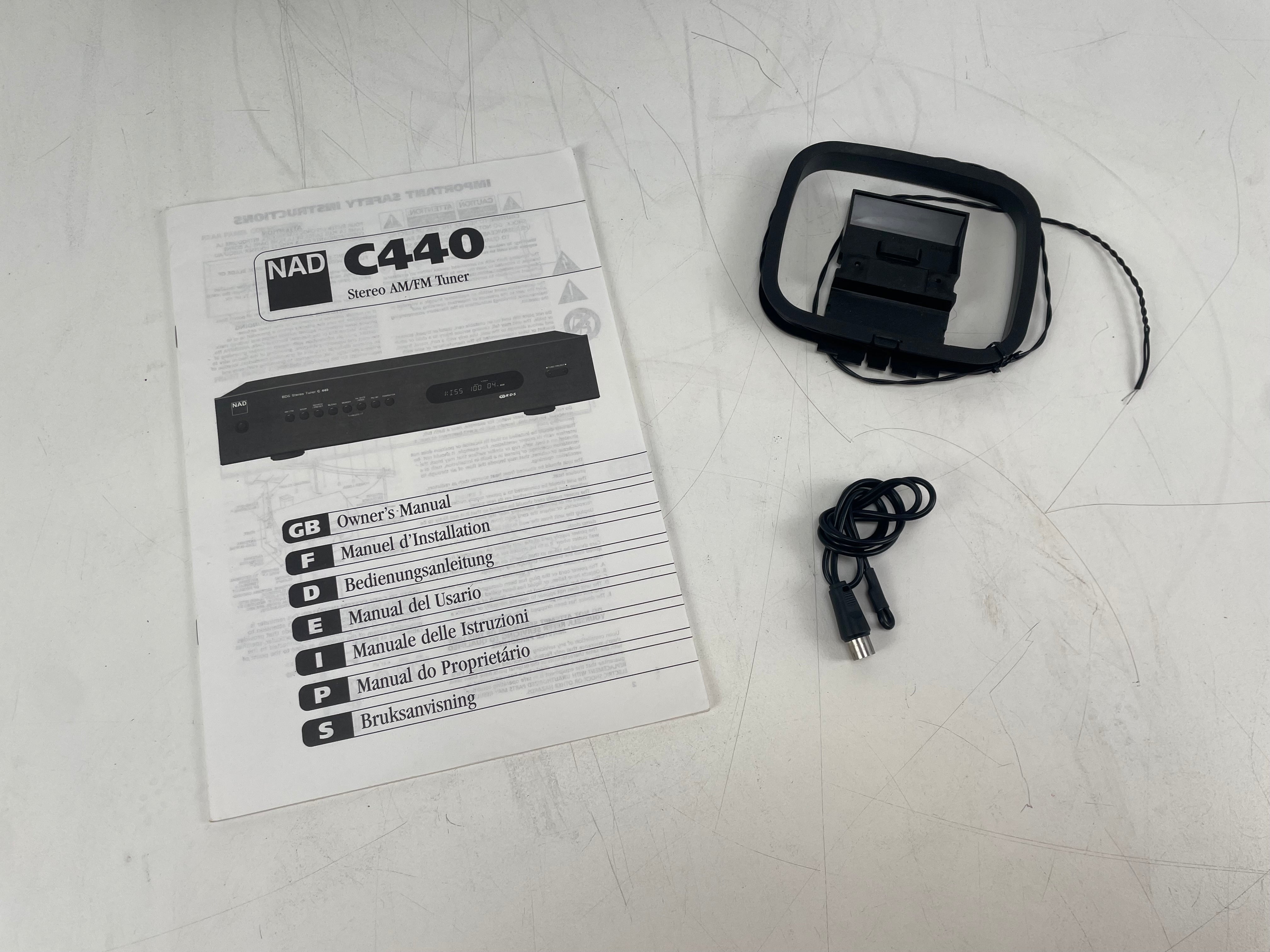NAD - C440 - RDS Stereo Tuner - Inc. Manual, Antenna