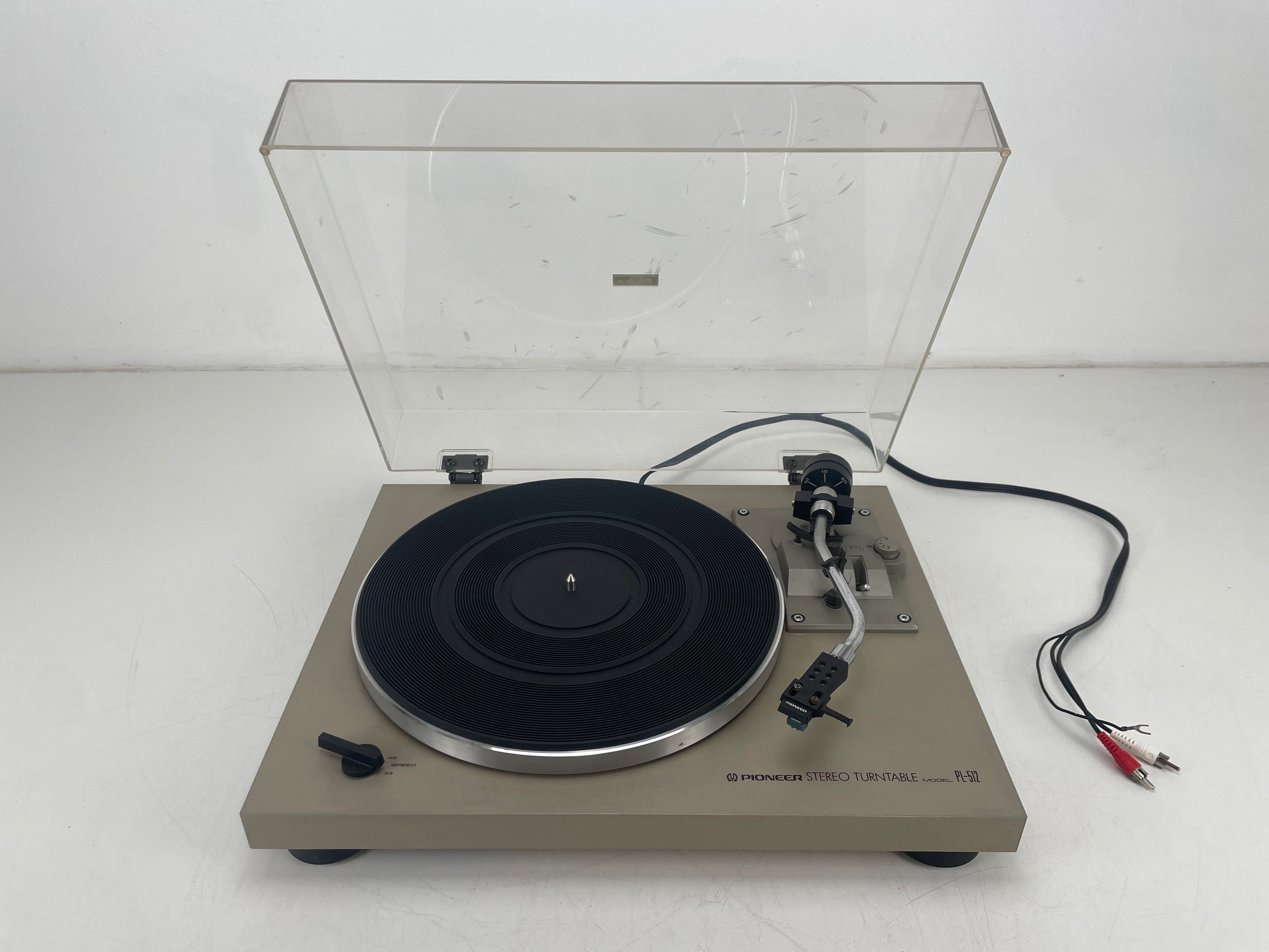 Pioneer stereo draaitafel PL-512 met Excel ES70s element - Niet zo'n mooie hoes