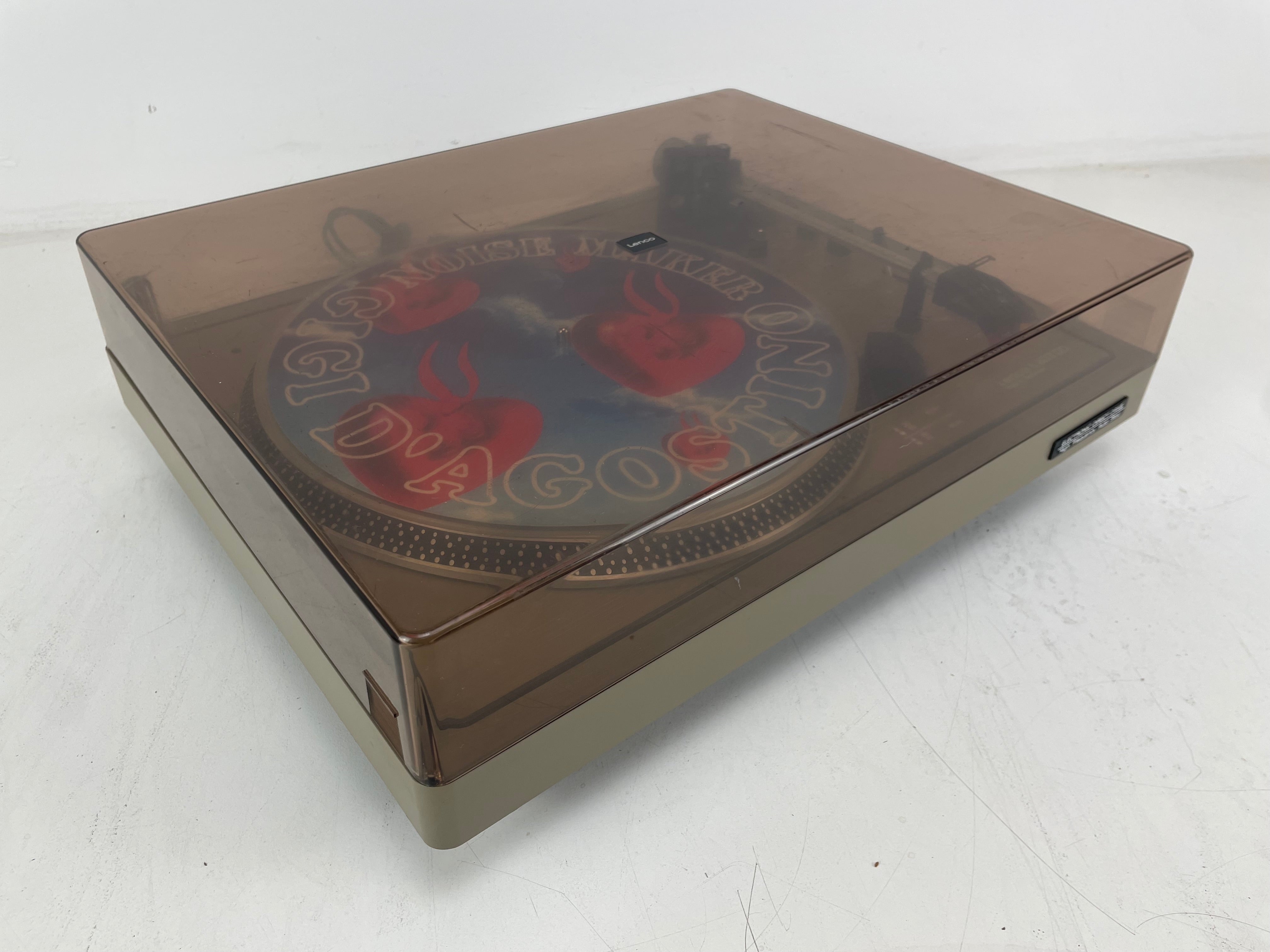 Lenco - L833D - Direct Drive Turntable - Lenco Stylus - Broken Dustcover/Strobe