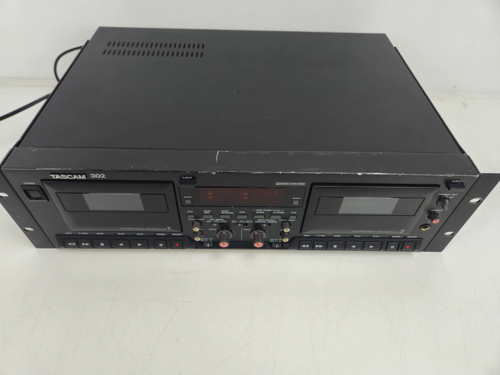 Tascam - 302 - Double Cassette Deck - New belts - 19'' fame