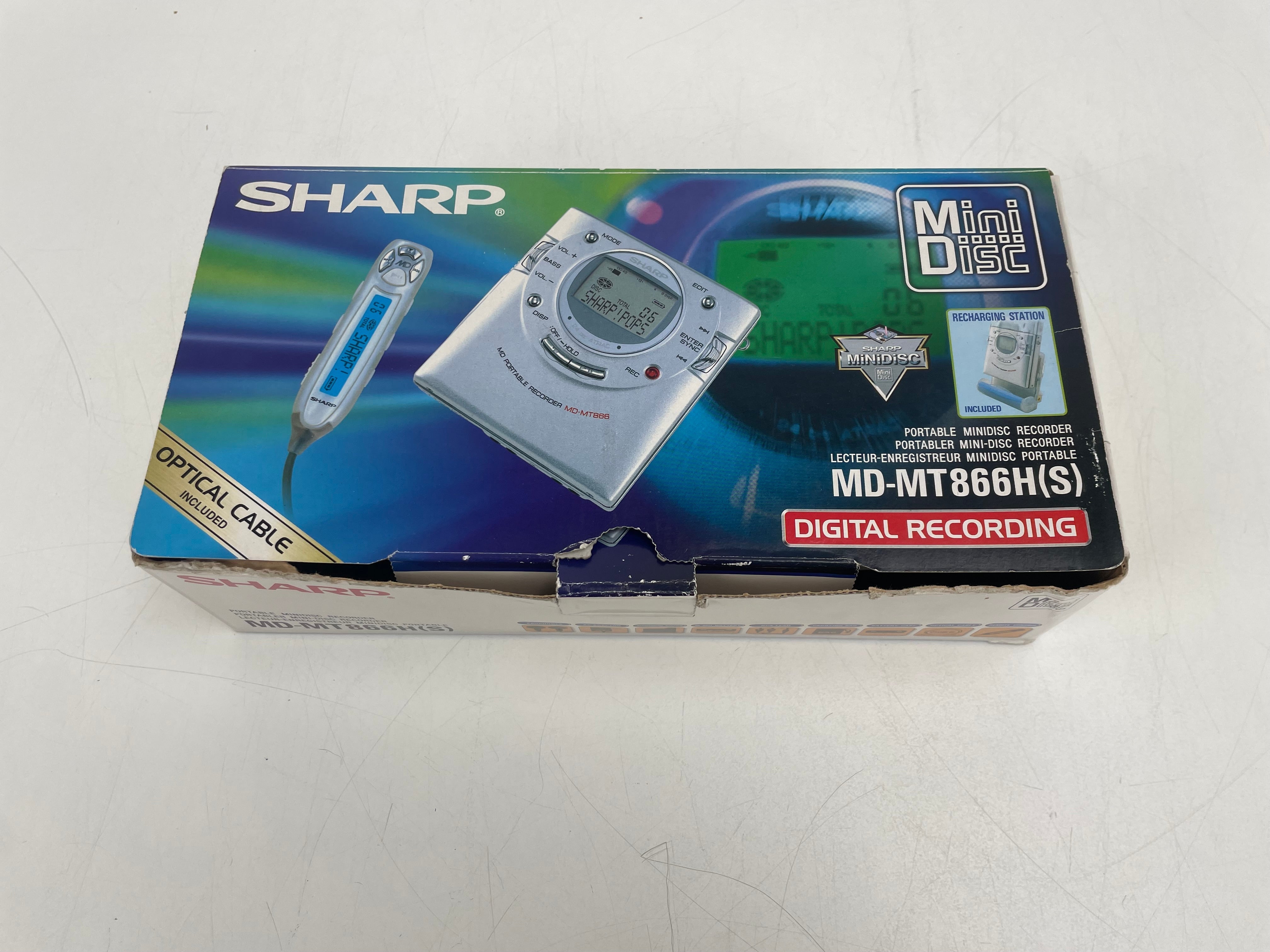 Sharp - MD-MT866H(S) - Portable MiniDisc Player - Original Box & Accesories