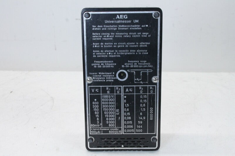 AEG UM - Ampere and Voltmeter - Universalmesser