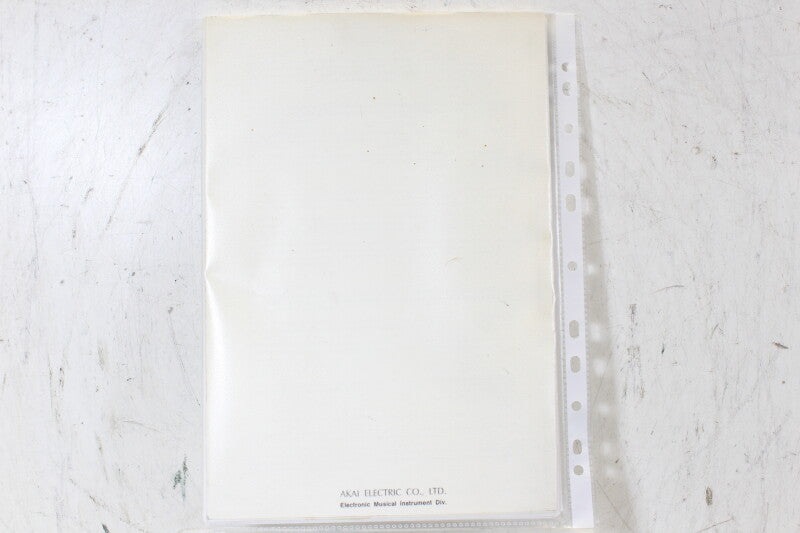 Akai DR8 Hard Disk Recorder Operation Manual