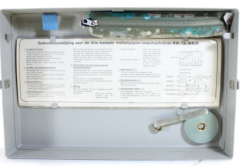 Albiswerk Zurich A.G. Tube Impulse Recorder for Metallic Paper Band with ECC85