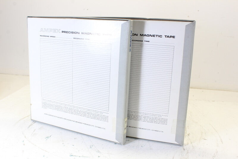 Ampex Set Of 2 Empty Tape Boxes With Writing