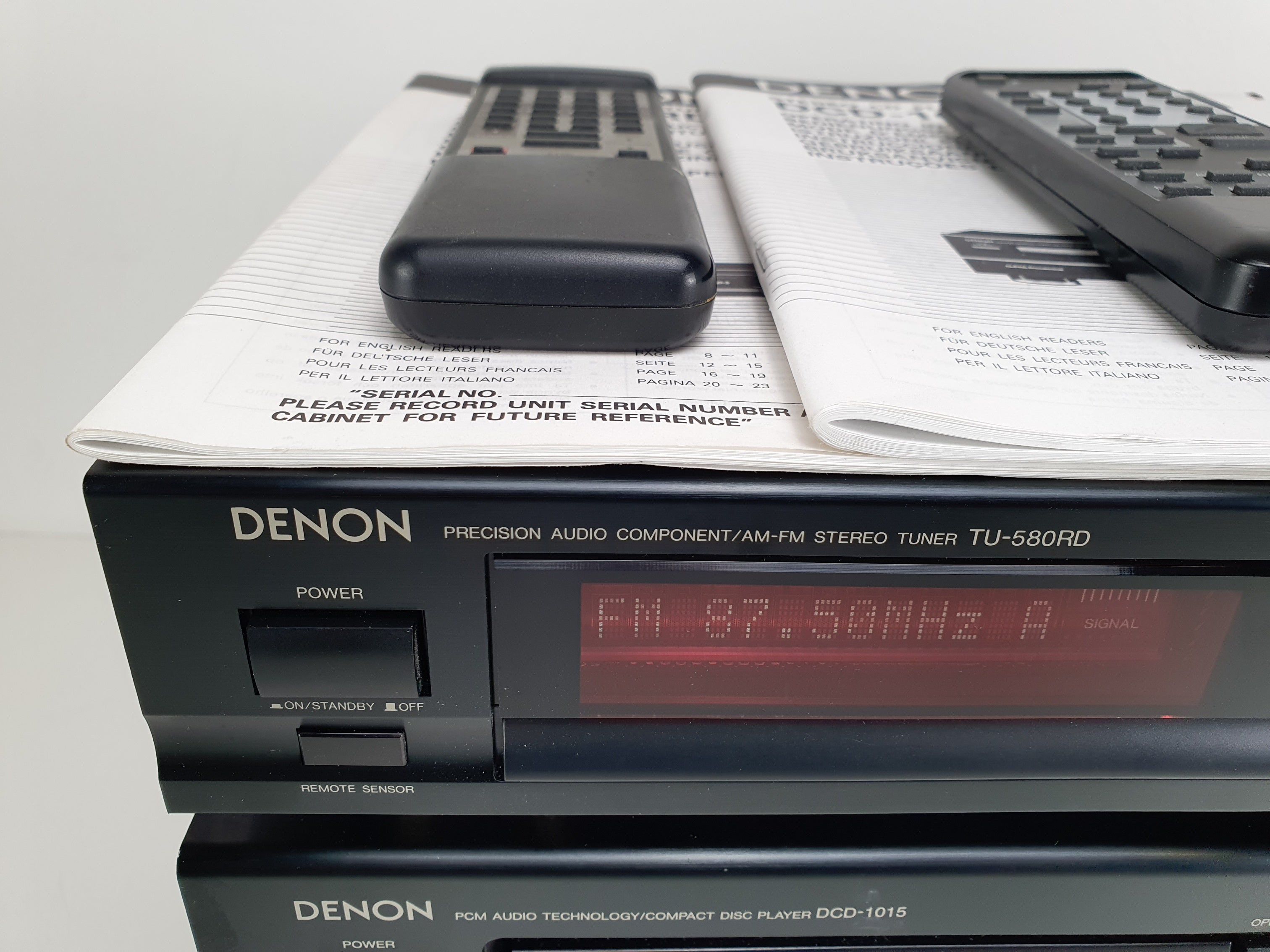 Denon PMA-95R (serviced) Amplifier - DCD-1015 CD player - TU-580RD Tuner - With remotes/manuals