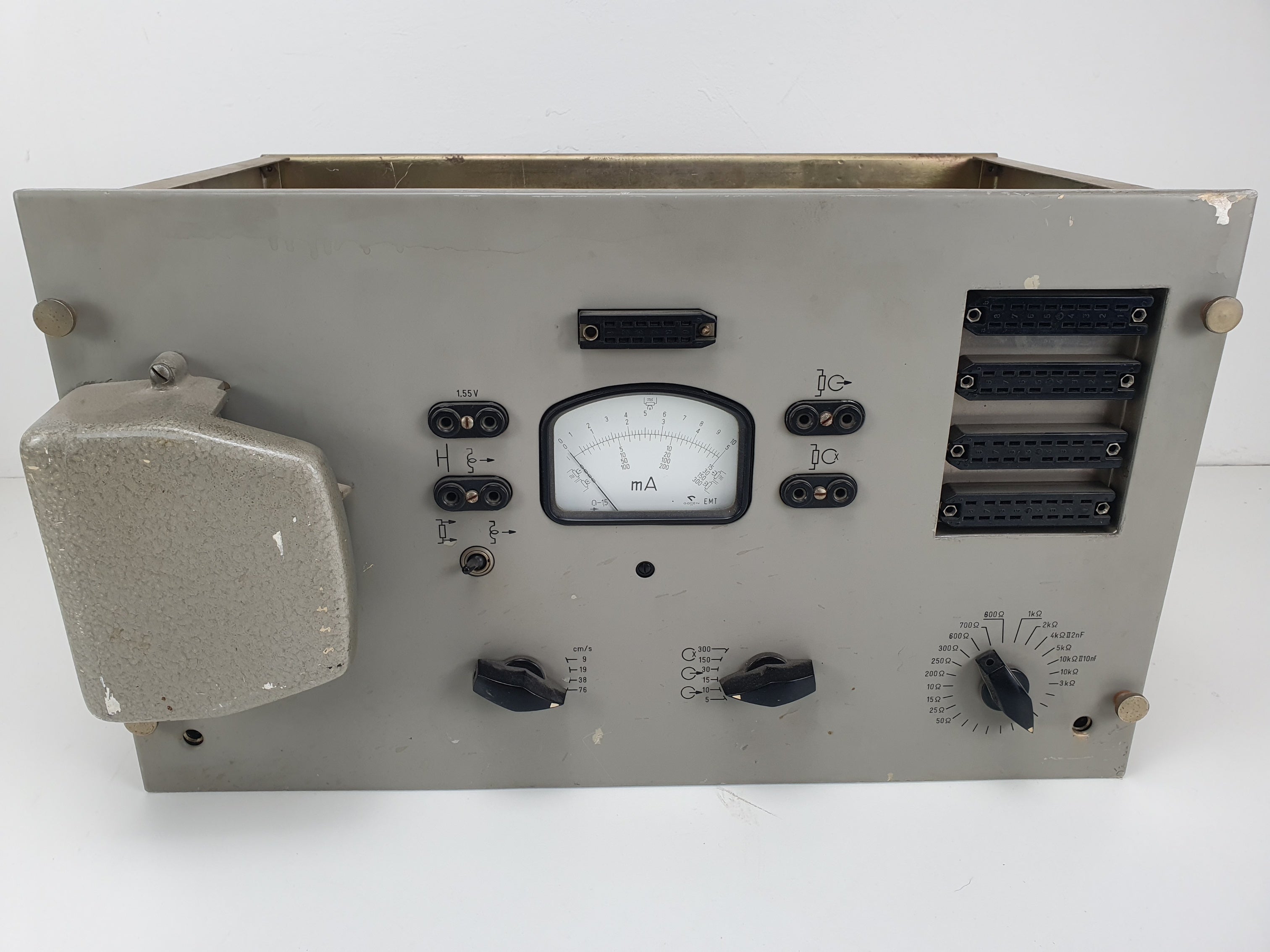 Telefunken recorder kop tester met M10 kopbrug en veel onderdelen.