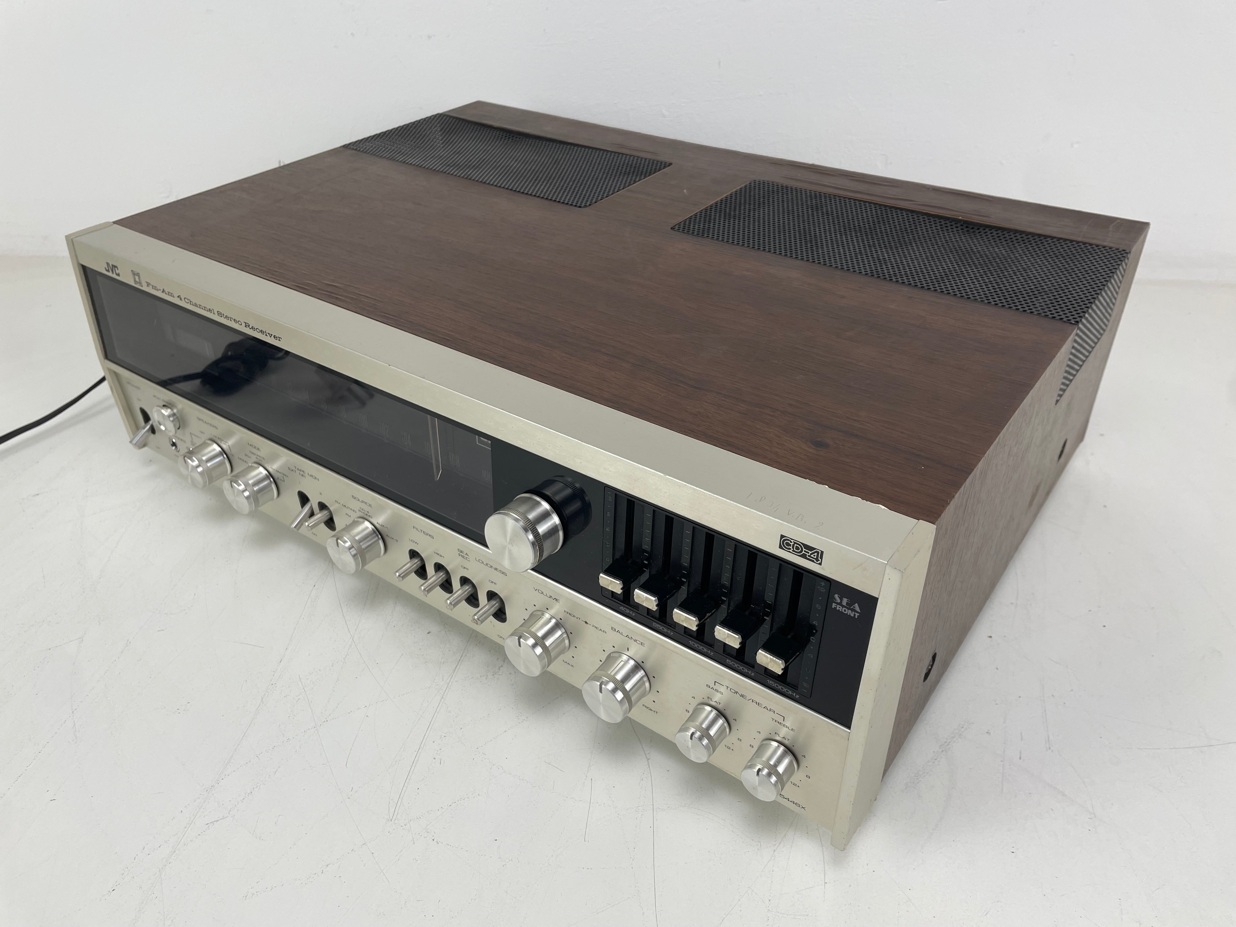 JVC - 4VR-54 4 6X - CD-4 Quadraphonic - 4 Channel Stereo Receiver - Serviced (Repaired)