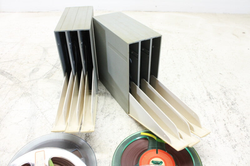 BASF Magnetophonband 1/4" reel tape 5¾" in plastic 3box USED (6 reels)
