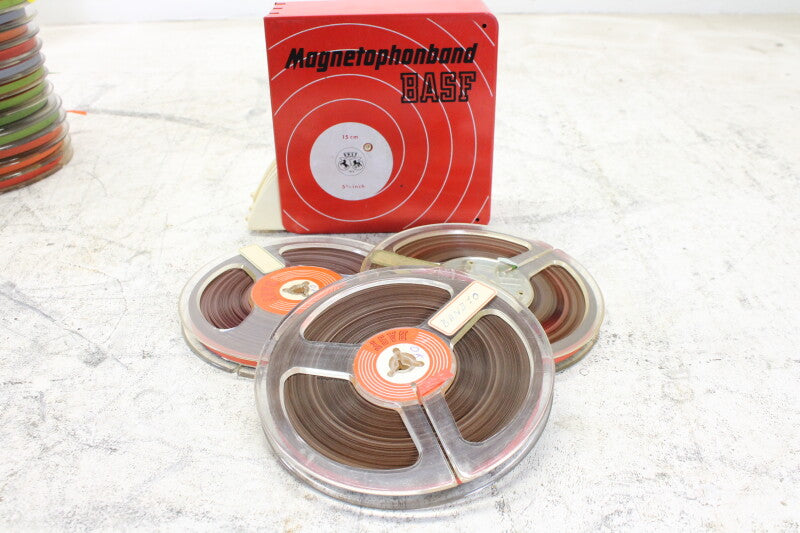 BASF Magnetophonband 1/4" reel tape 5¾" in plastic 3box USED