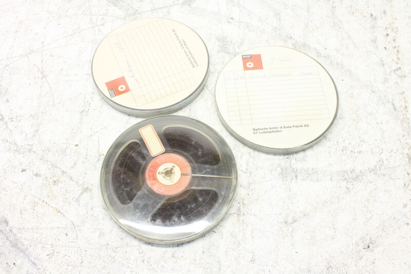 BASF Magnetophonband 1/4" reel tape 5¾" USED (3 reels)
