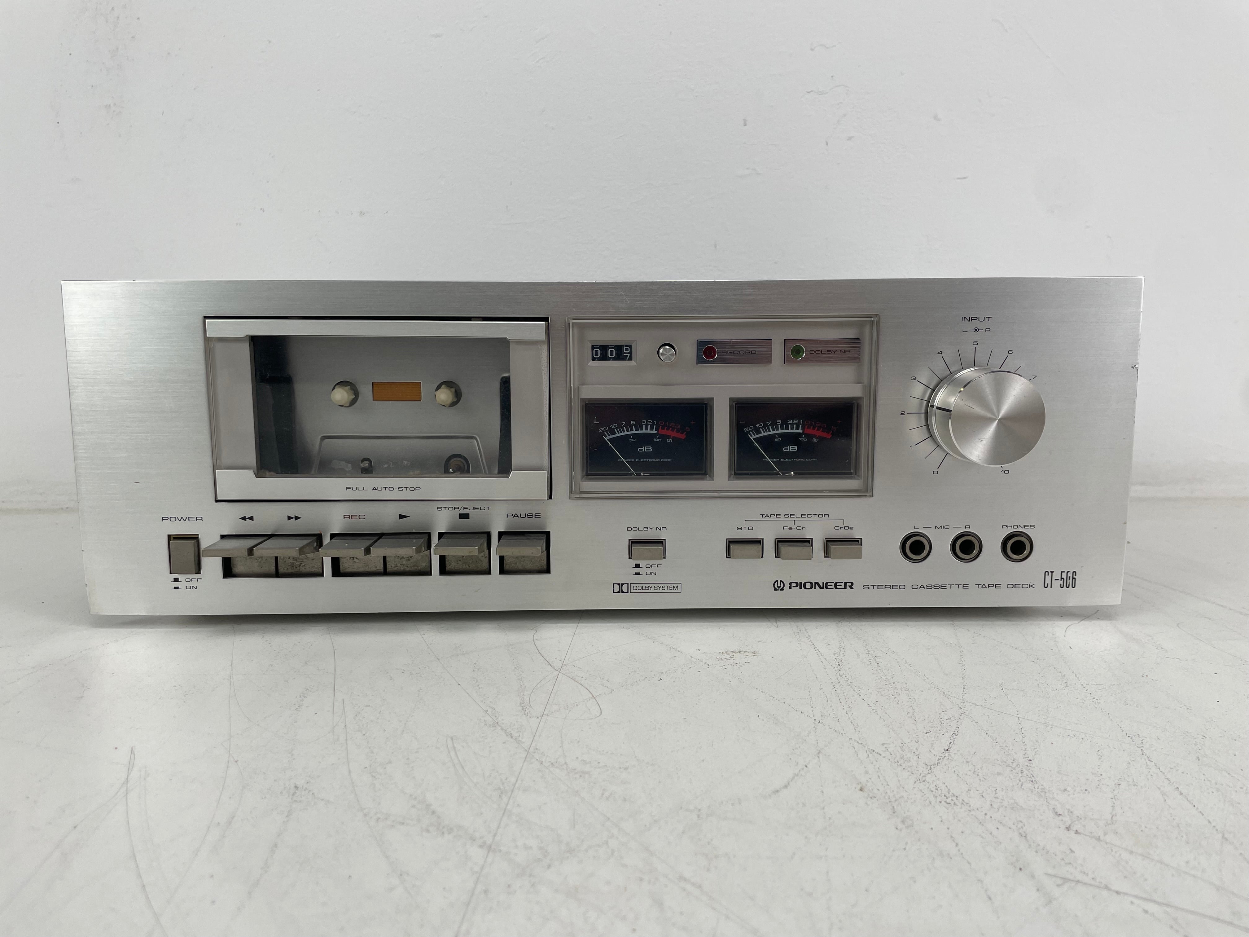 Pioneer - CT-506 - Stereo Cassette Deck - 2-Head - Serviced (Repaired/New Belts)