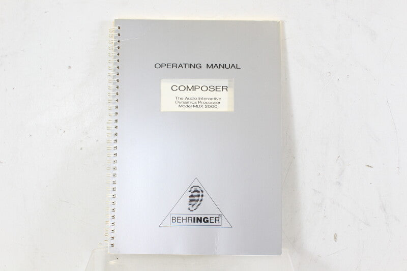 Behringer Composer MDX2000 Dynamics Processor With owners manual