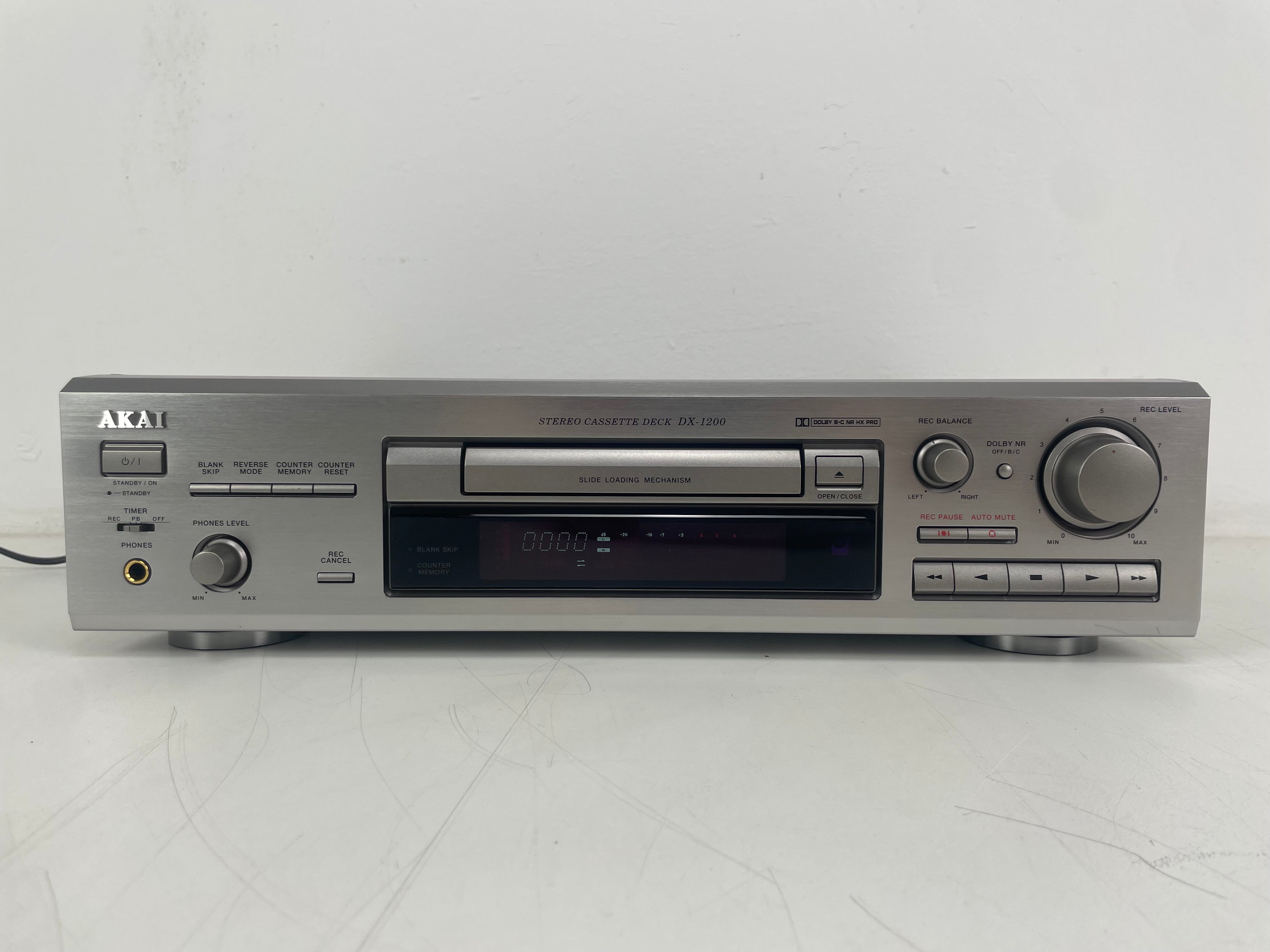 Akai - DX1200s - Cassette Deck - Inc. Manual/Original Box/Remote - As New