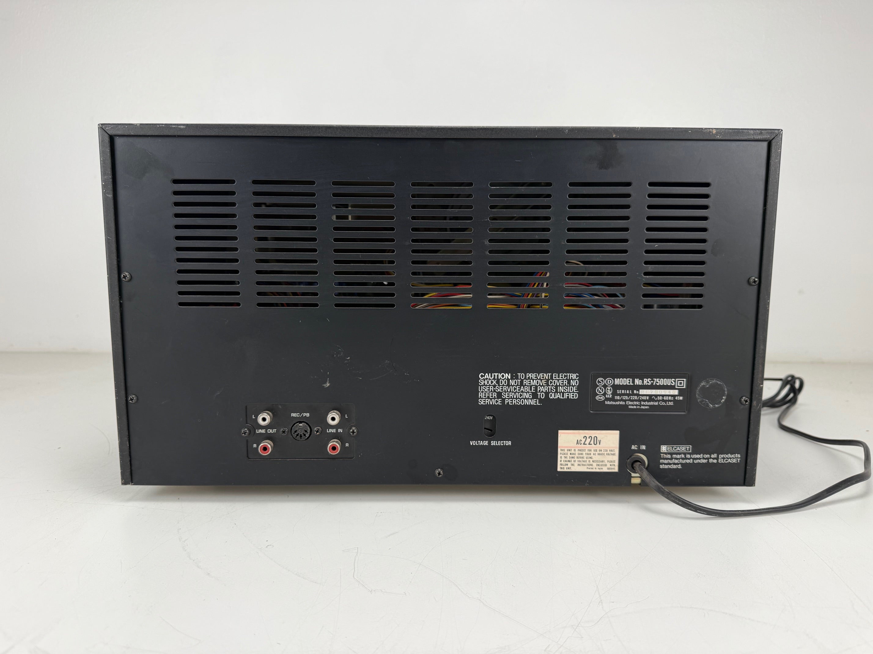 Technics RS-7500US 3-kops stereo Elcaset cassettedeck - Onderhoud/kalibratie uitgevoerd