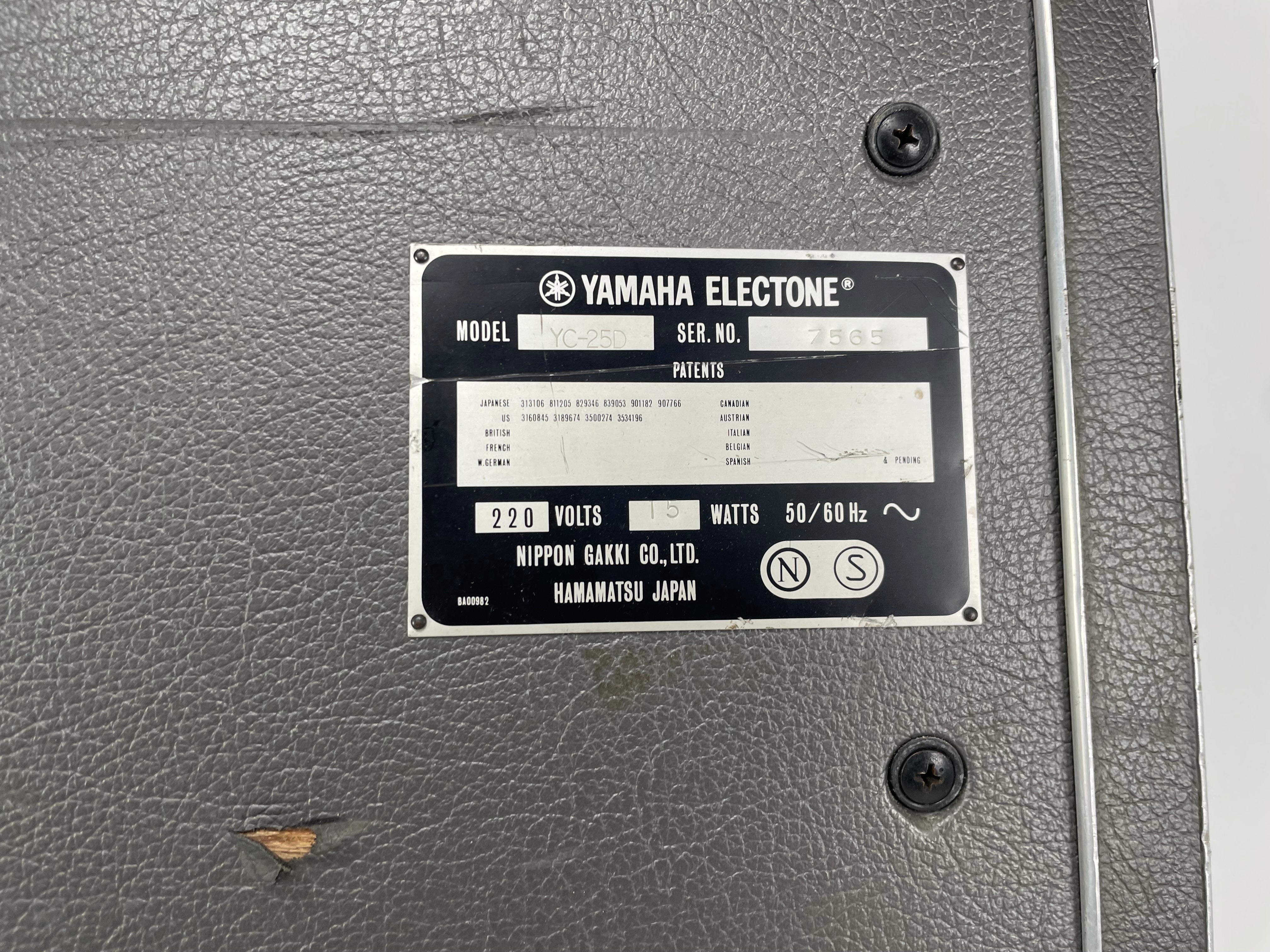 Yamaha - YC25D - Electone - Synth + BP-1 - Bass Pedal (Pedal Not Working)