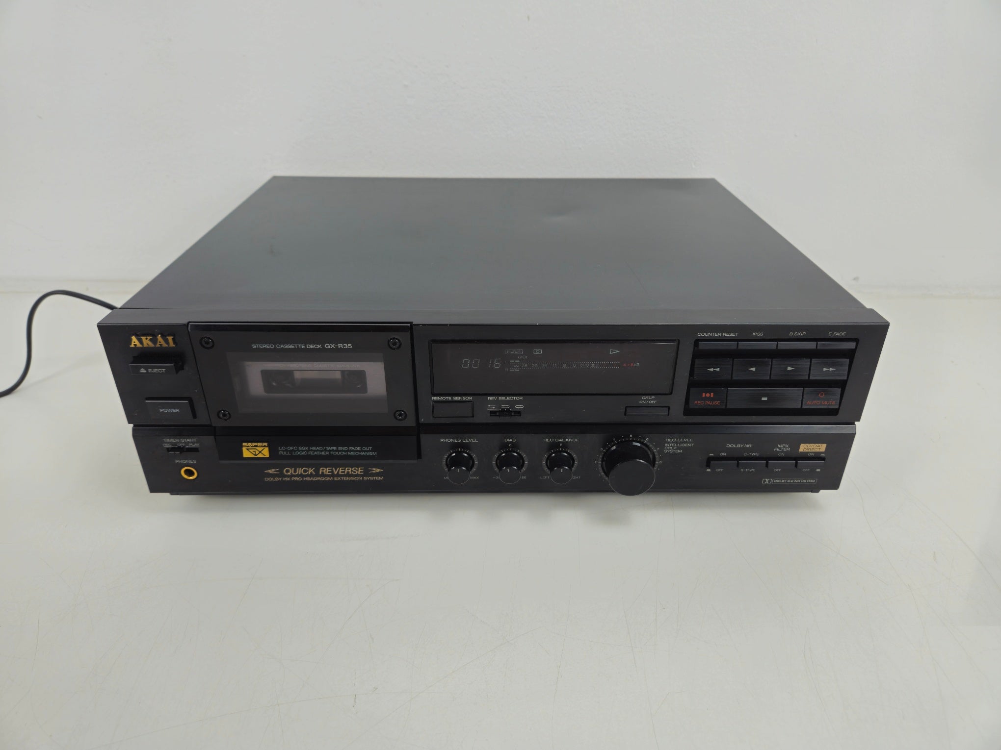 Akai - GX-R35 - Quick Reverse Cassette Deck - GX-head - Serviced (New Belt)
