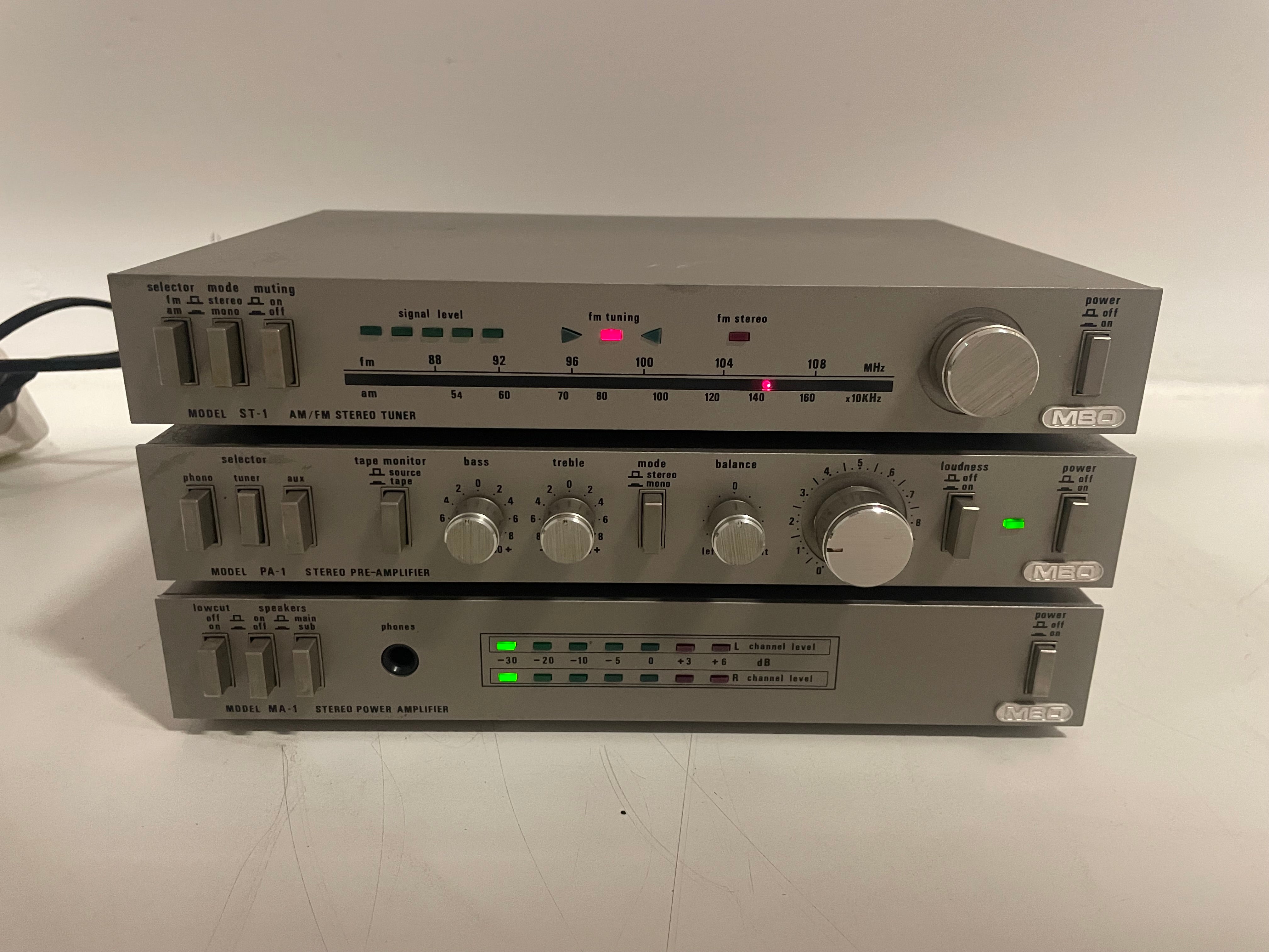 MBO - ST-1/PA-1/MA-1 - Pre/Power-Amplifier/Tuner - Set - Serviced (Repaired)