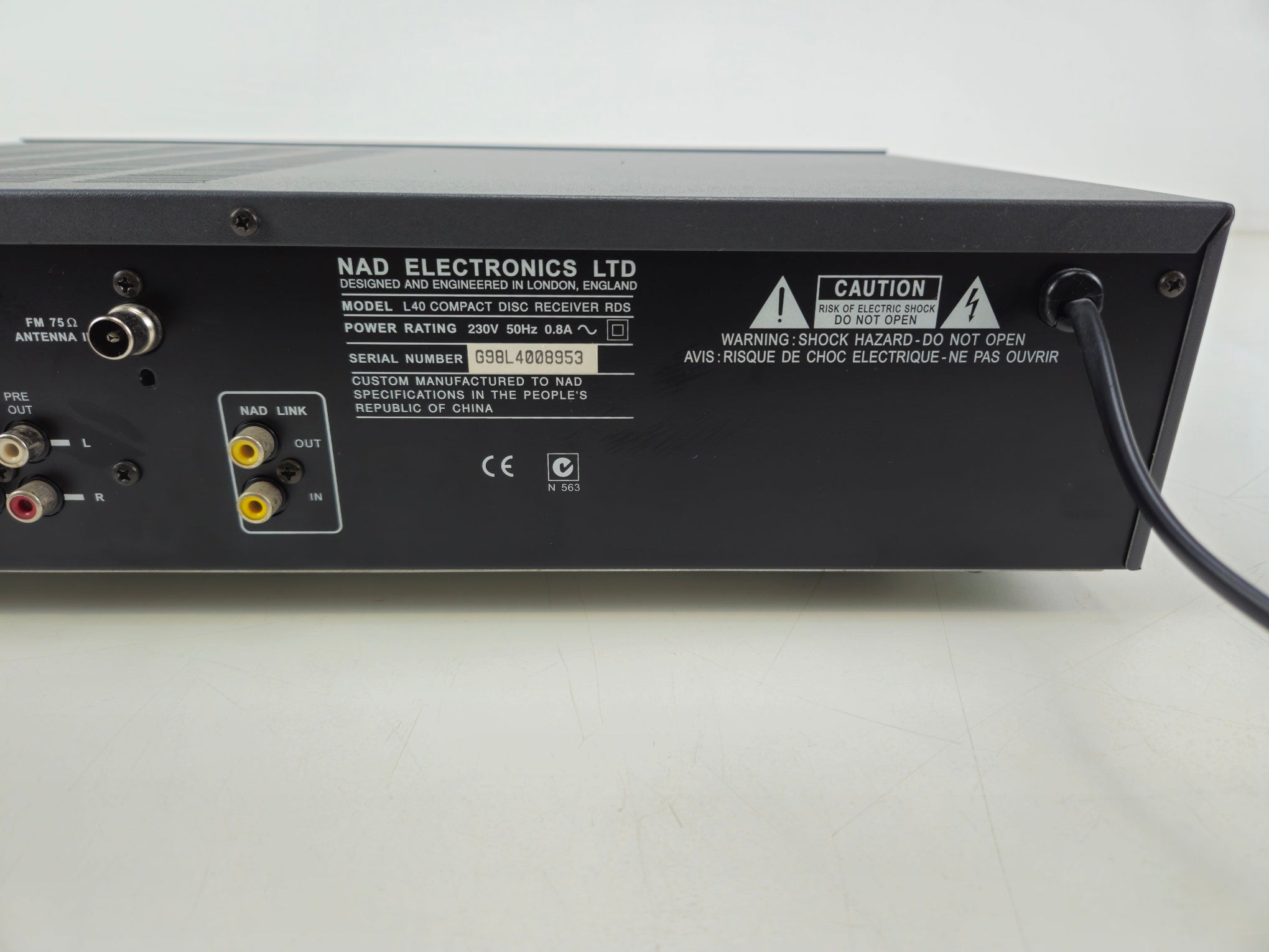 NAD - L40 - Compact Disc Receiver - With remote and Manual