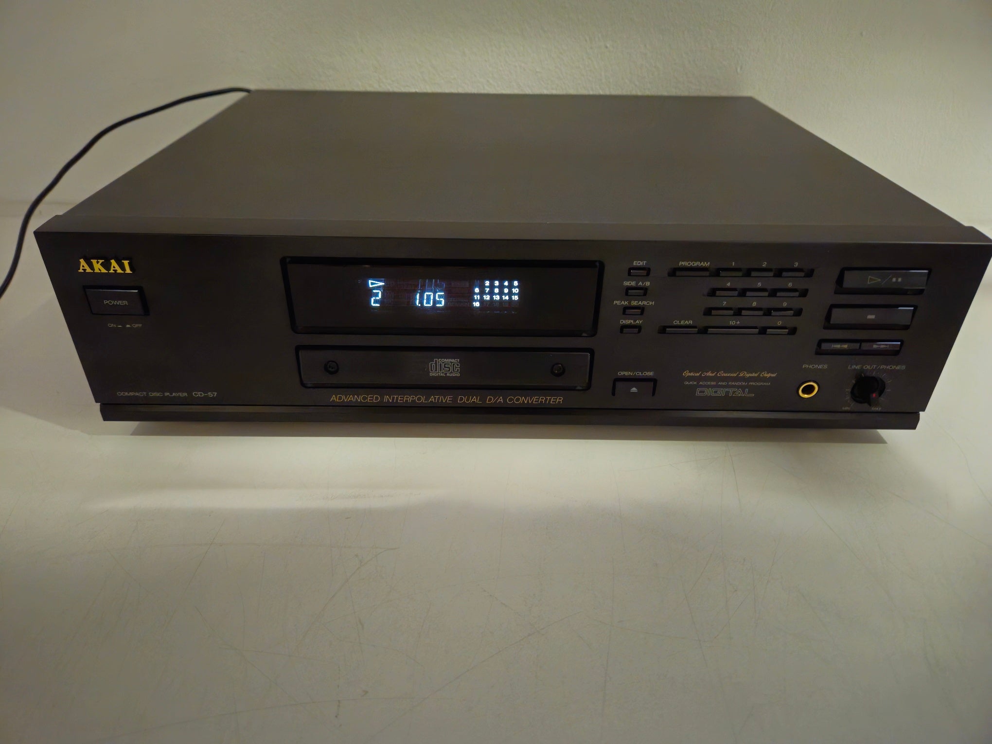 Akai - CD-57B - Compact Disc Player - Inc. Manual/Original Box/Remote - As New