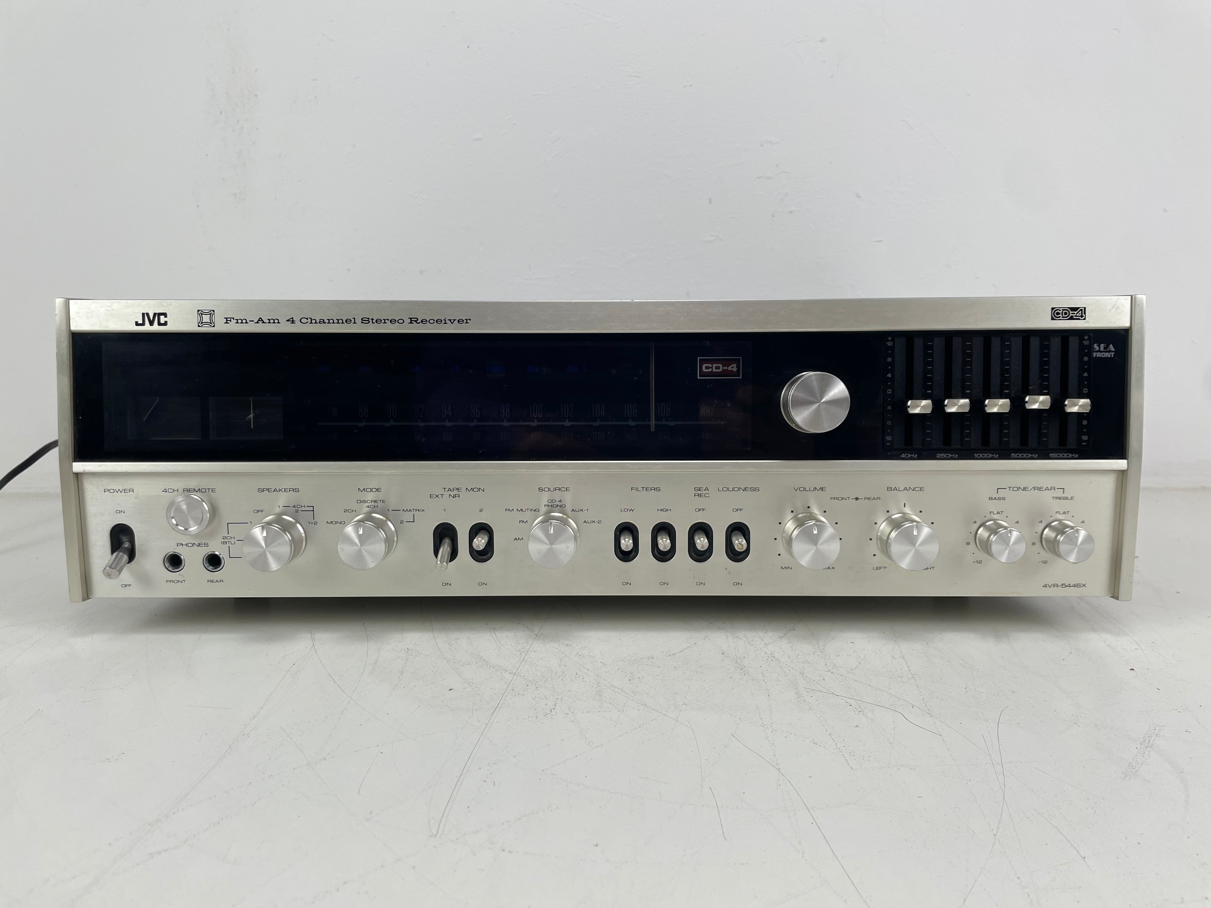 JVC - 4VR-54 4 6X - CD-4 Quadraphonic - 4 Channel Stereo Receiver - Serviced (Repaired)