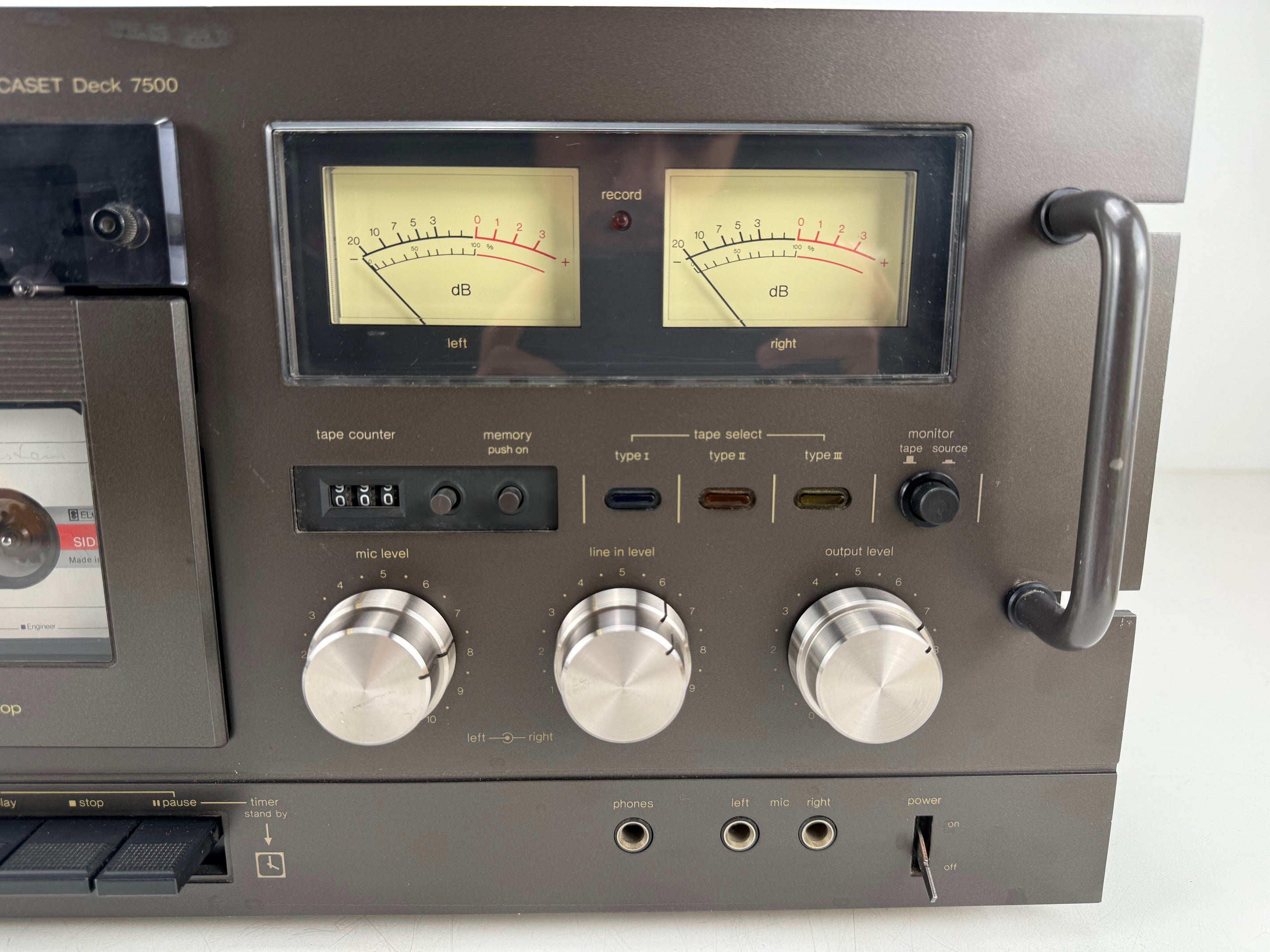 Technics RS-7500US 3-kops stereo Elcaset cassettedeck - Onderhoud/kalibratie uitgevoerd
