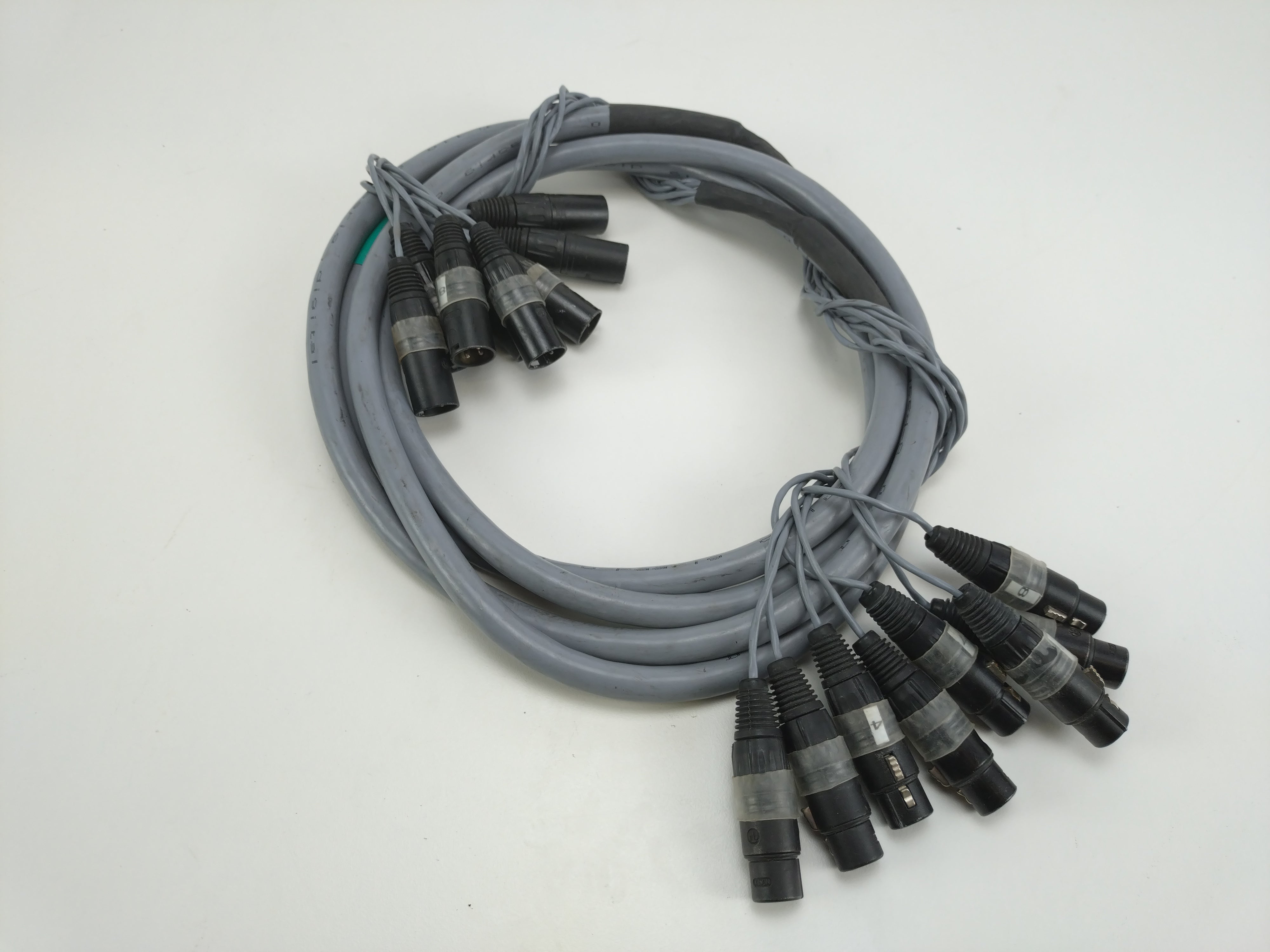 Onbekende 8-aderige multikabel 3-pins XLR mannelijk/vrouwelijk
