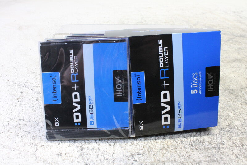 Intenso DVD+R Recordable double layer 8.5gb 240min in jewelcase 5pack NEW/UNUSED