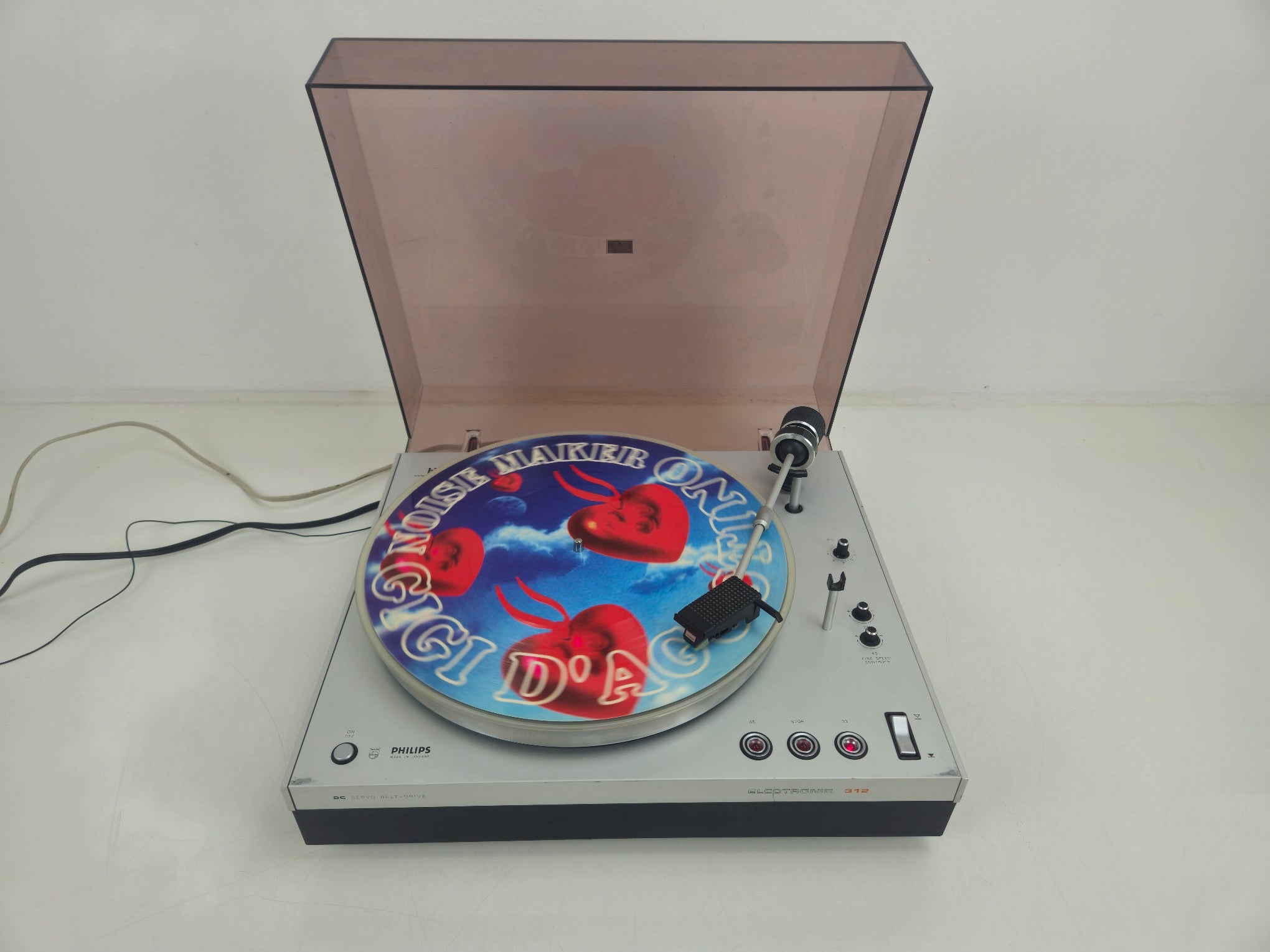 Philips - 312 Electronic - 2-Speed Belt-Drive Turntable - GP400 - New belt