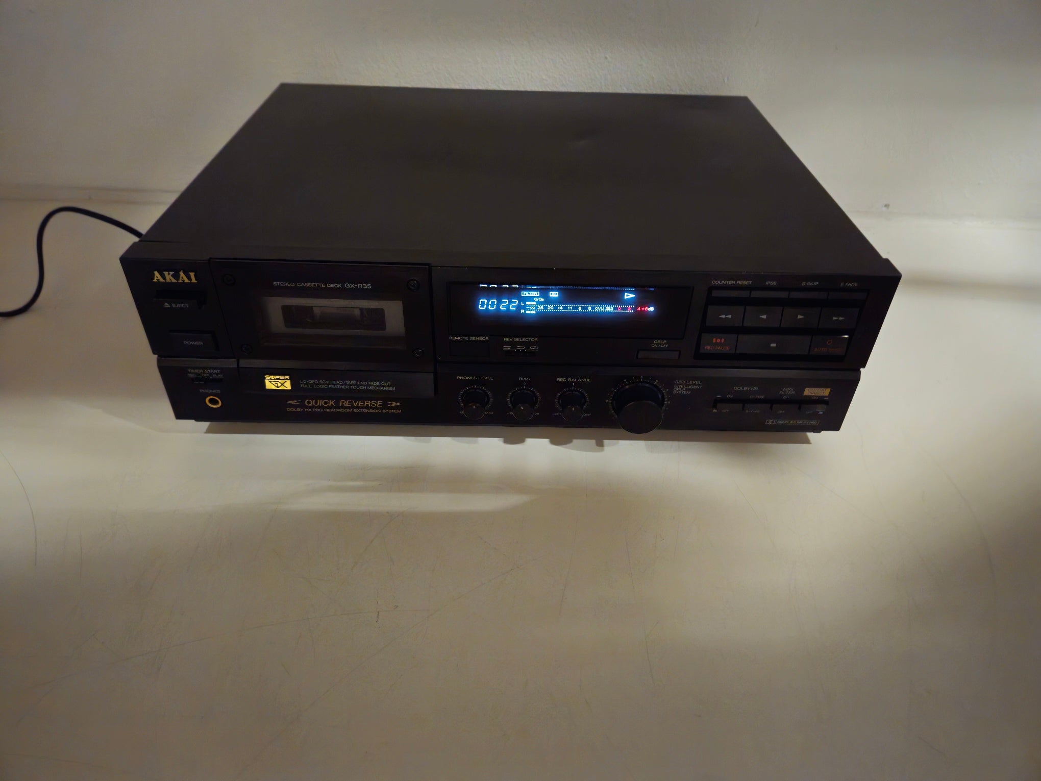 Akai - GX-R35 - Quick Reverse Cassette Deck - GX-head - Serviced (New Belt)