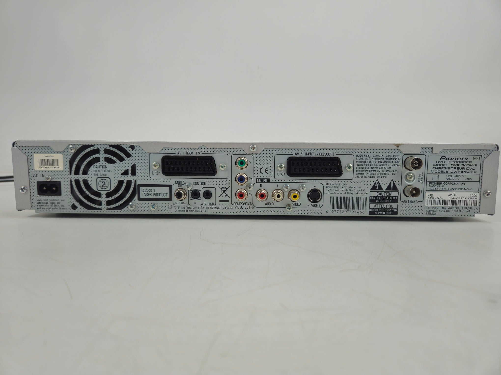 Pioneer - DVR-540H - DVD Recorder - With remote control