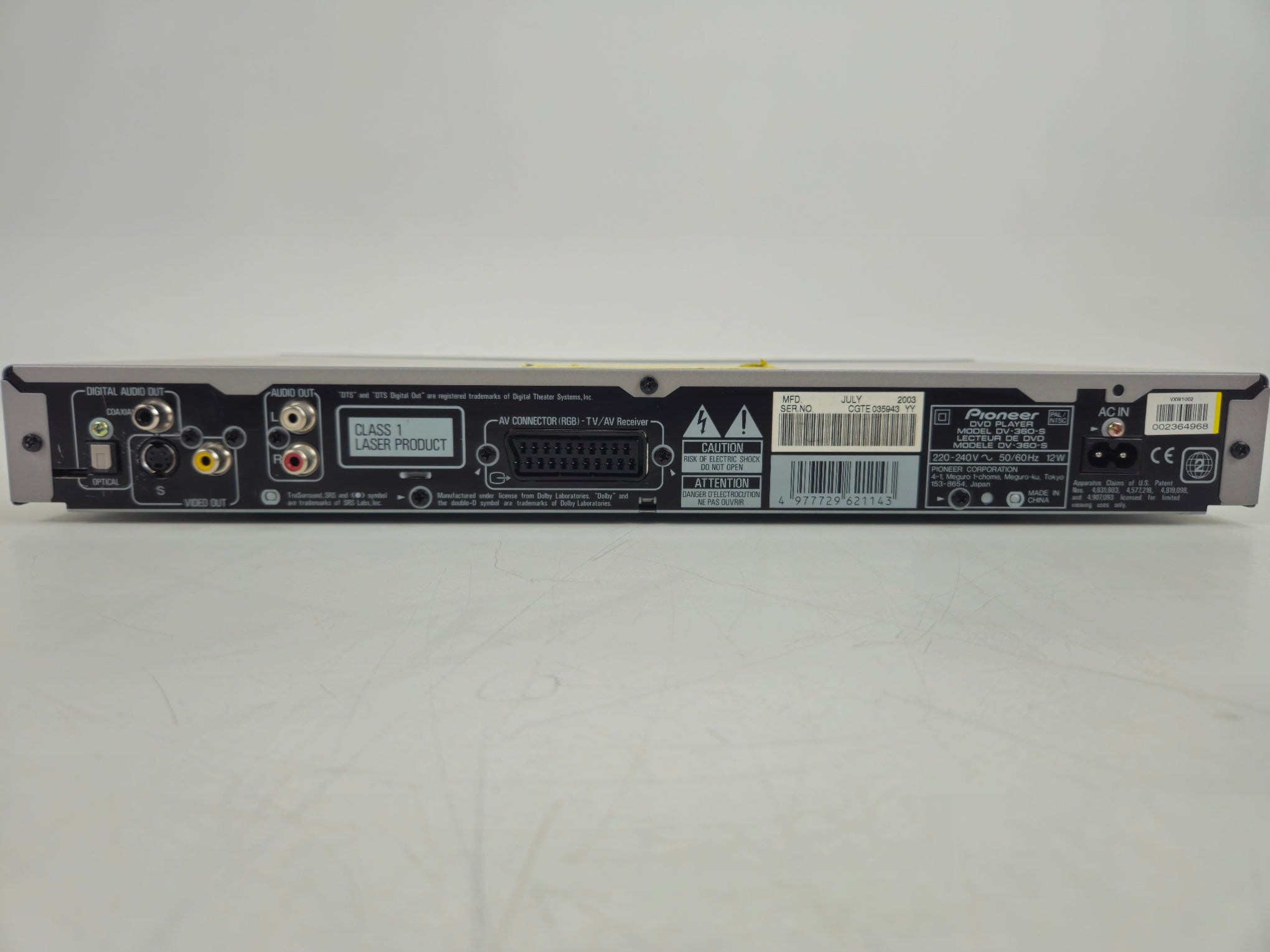 Pioneer - DV-360 - DVD Player - With Remote