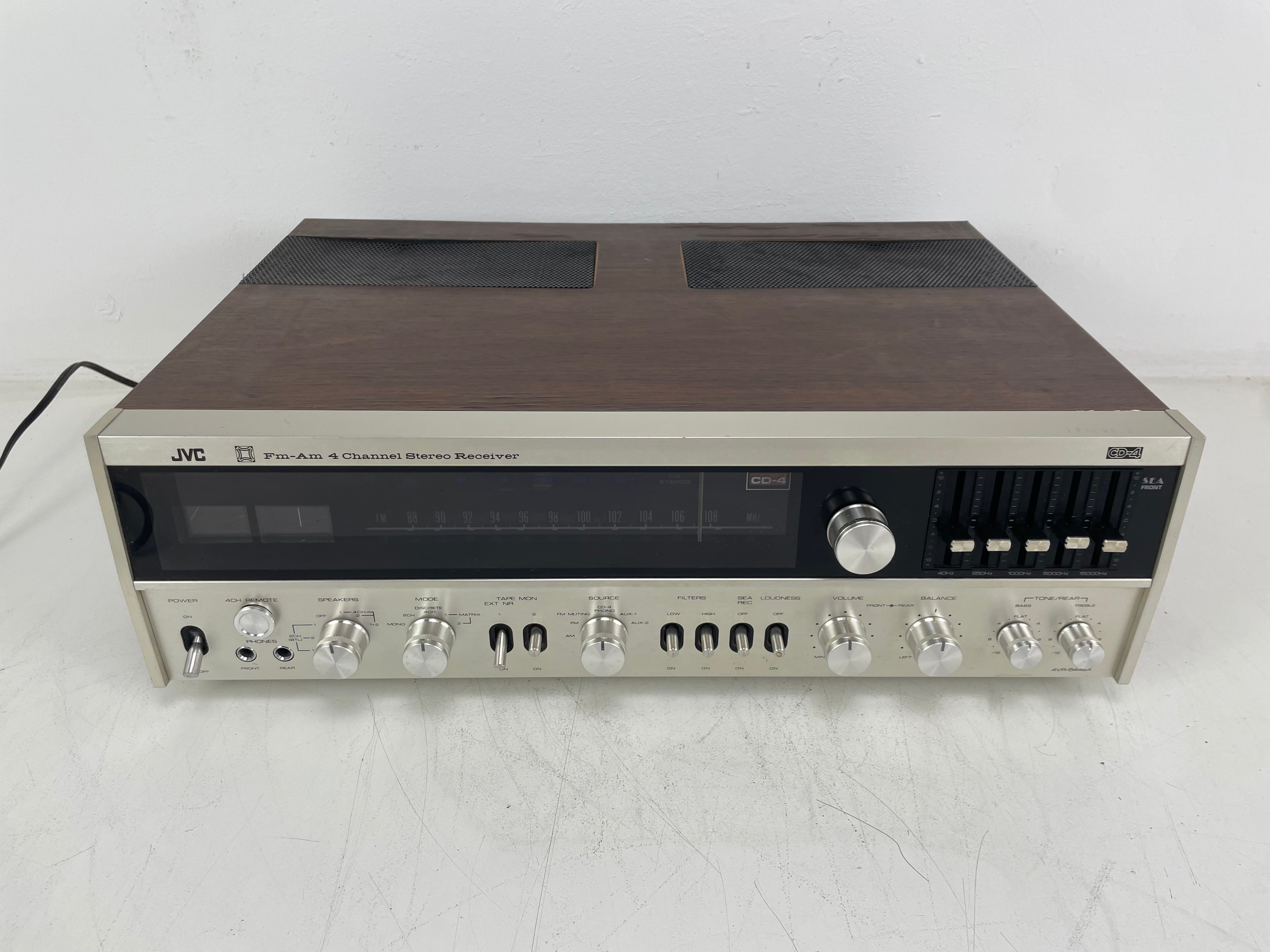 JVC - 4VR-54 4 6X - CD-4 Quadraphonic - 4 Channel Stereo Receiver - Serviced (Repaired)