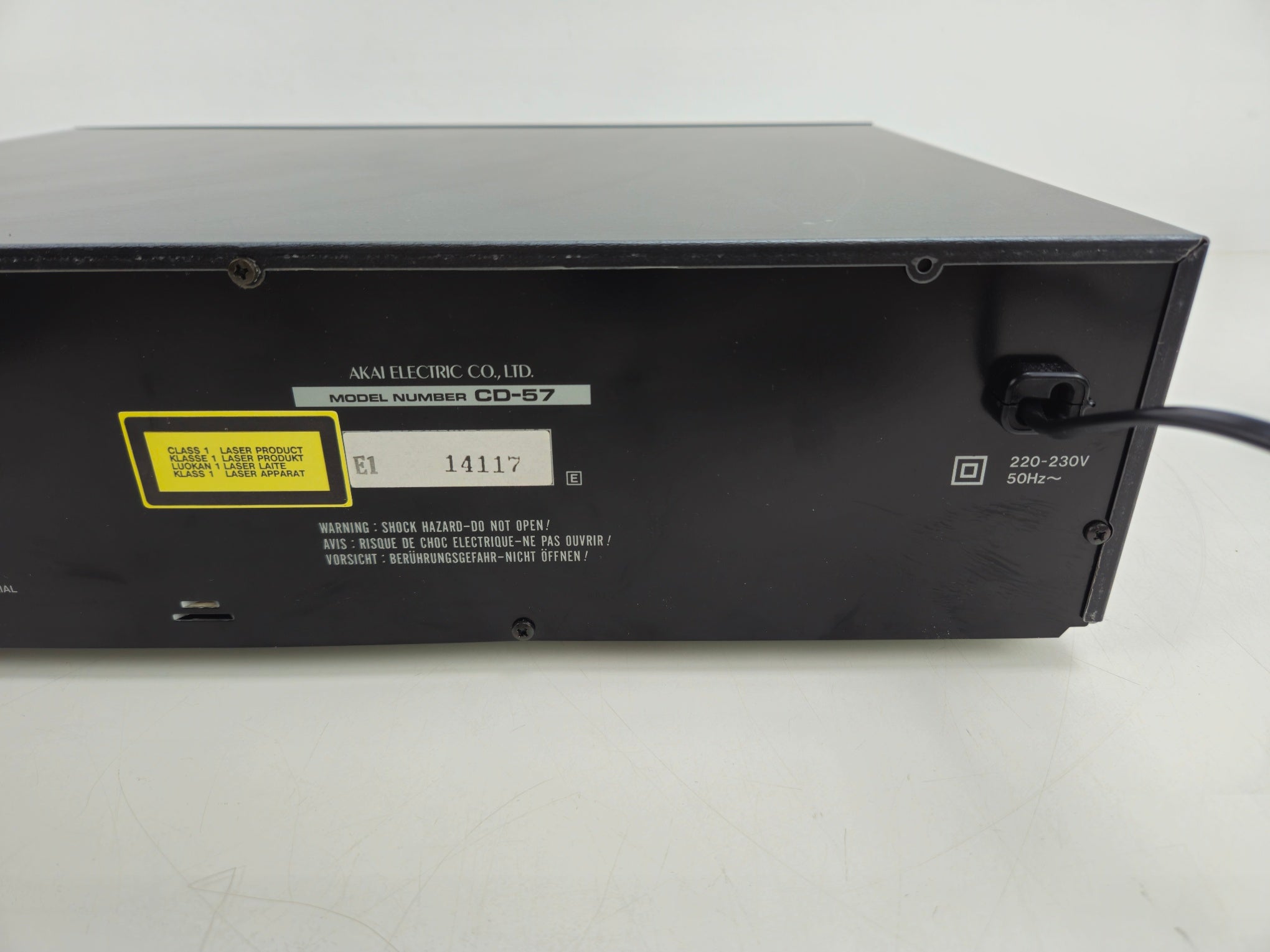 Akai - CD-57B - Compact Disc Player - Inc. Manual/Original Box/Remote - As New