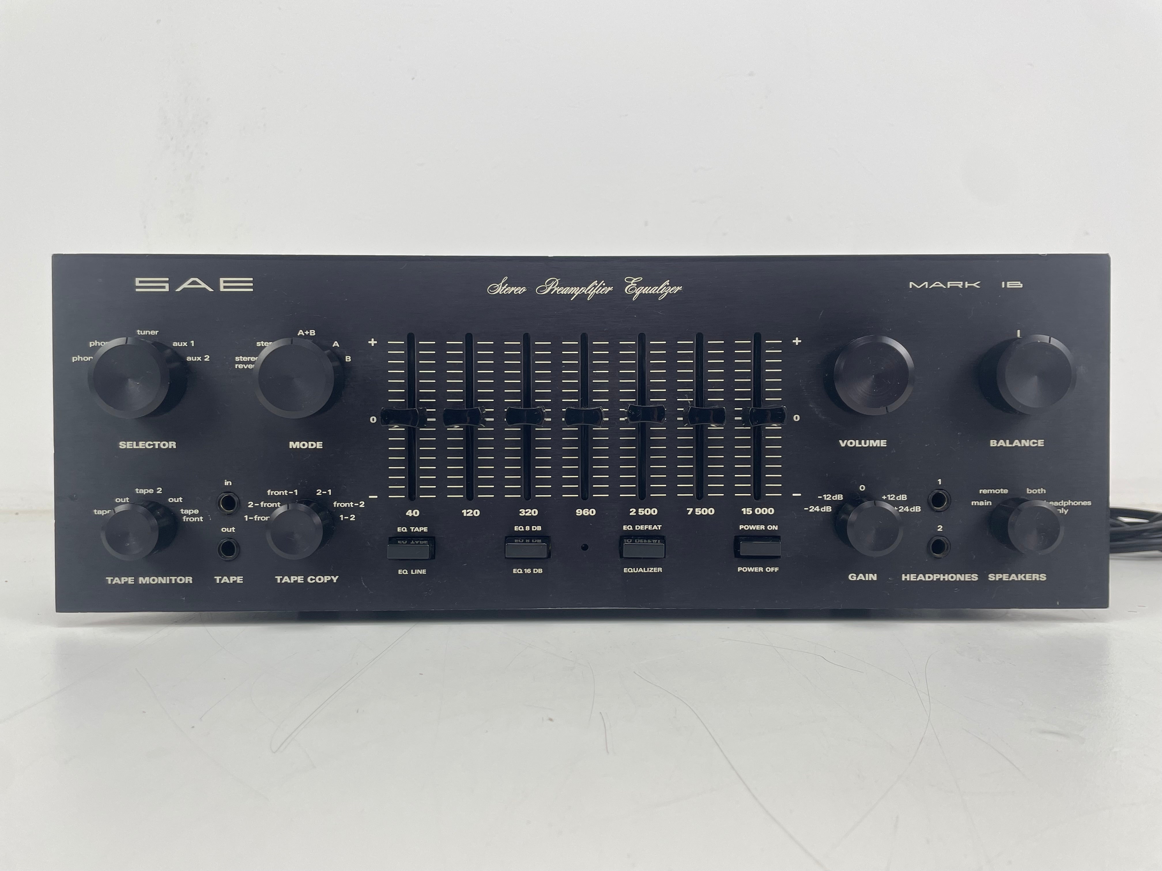 SAE - Mark 1B - Stereo Preamplifier Equalizer