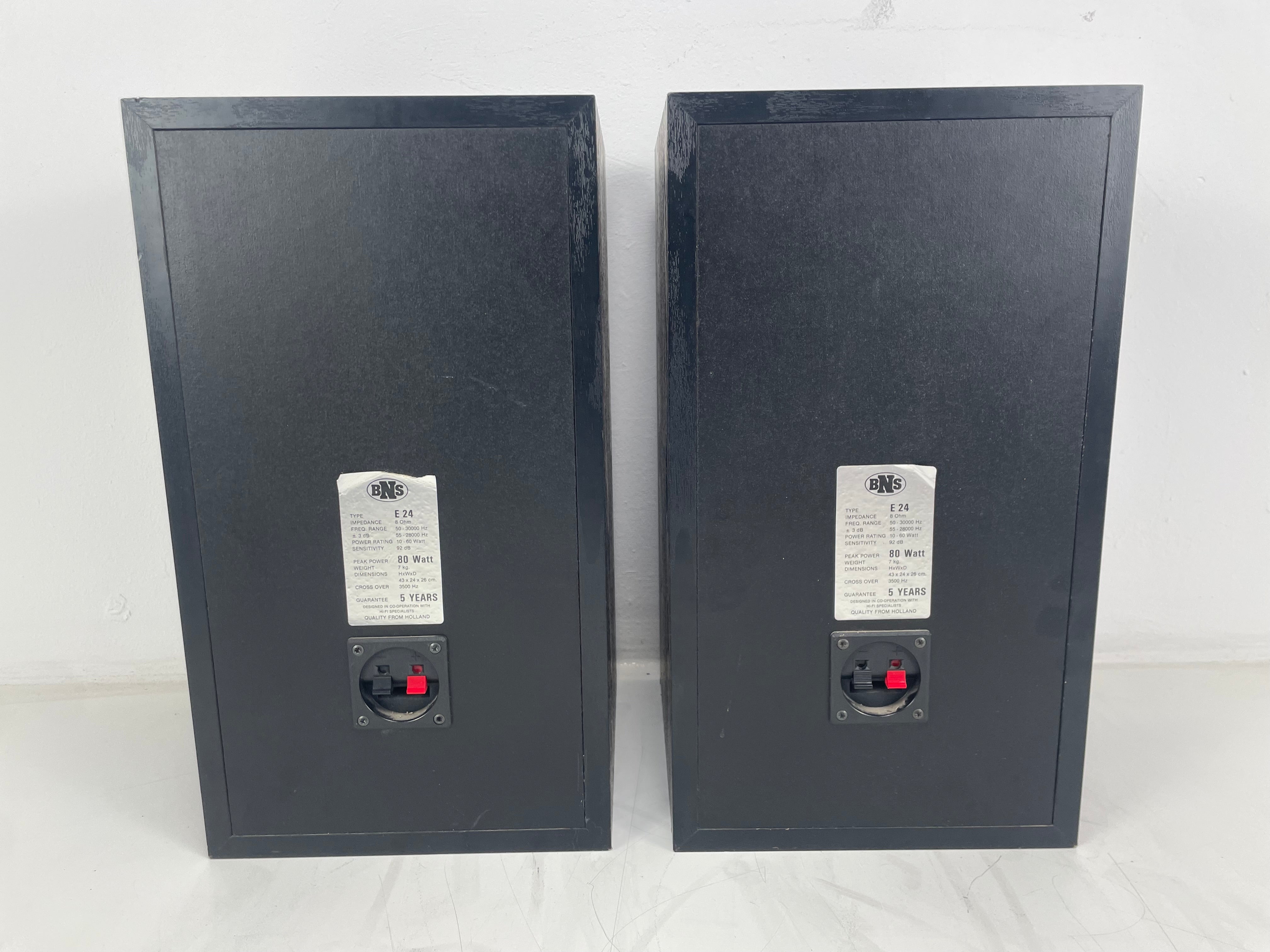 BNS - E24 - 8 Ohm - Bookshelf Speakers - Serviced (Repaired)