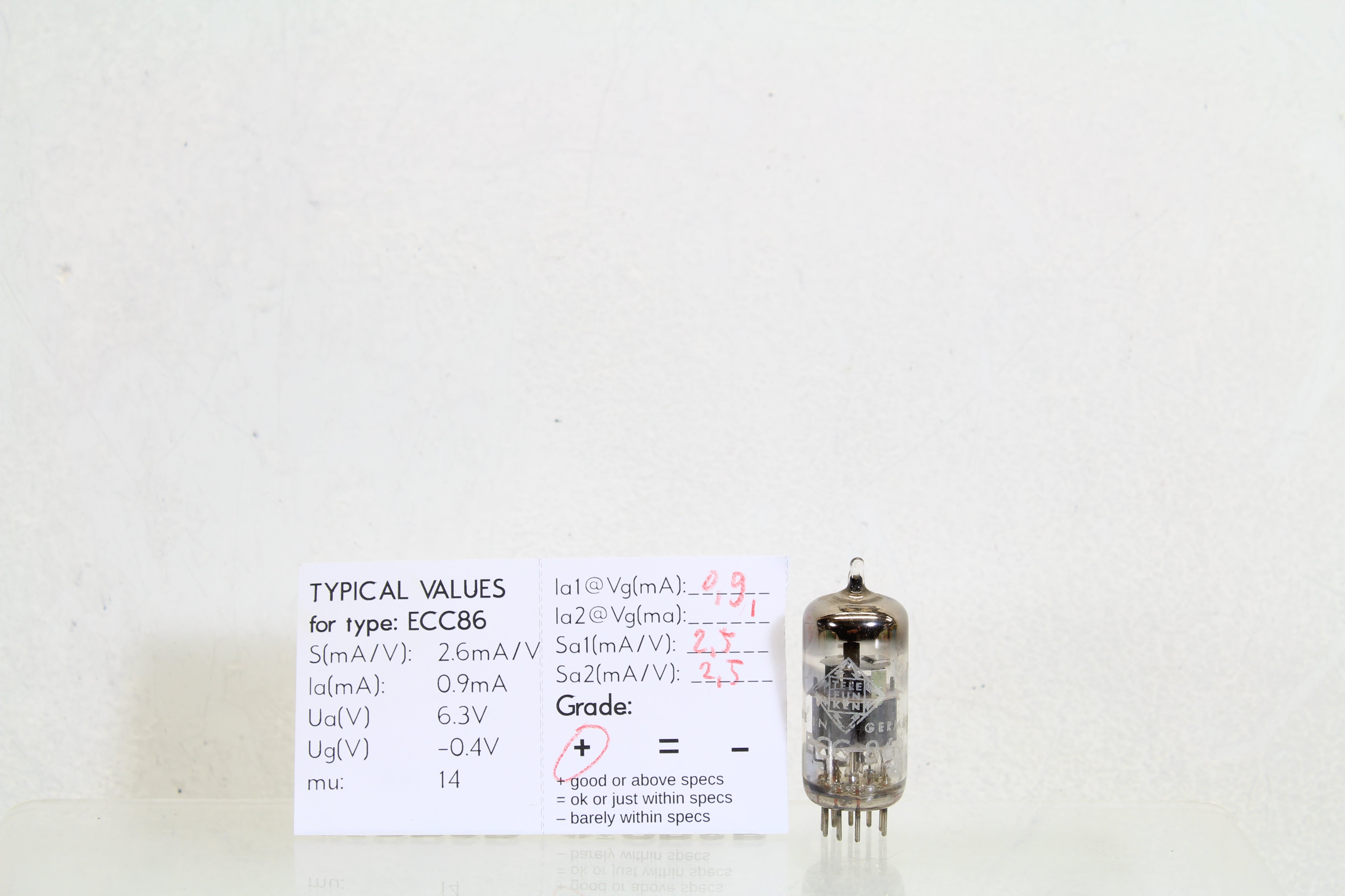 Telefunken ECC86 Tube-used (tested and working)