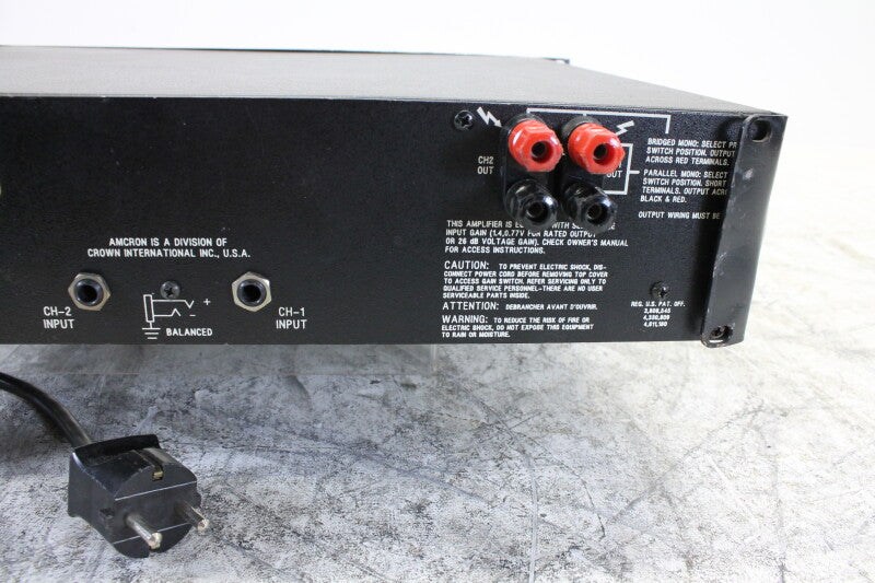 Crown Amcron Geodyne 1 320 Watt Stereo Power Amplifier